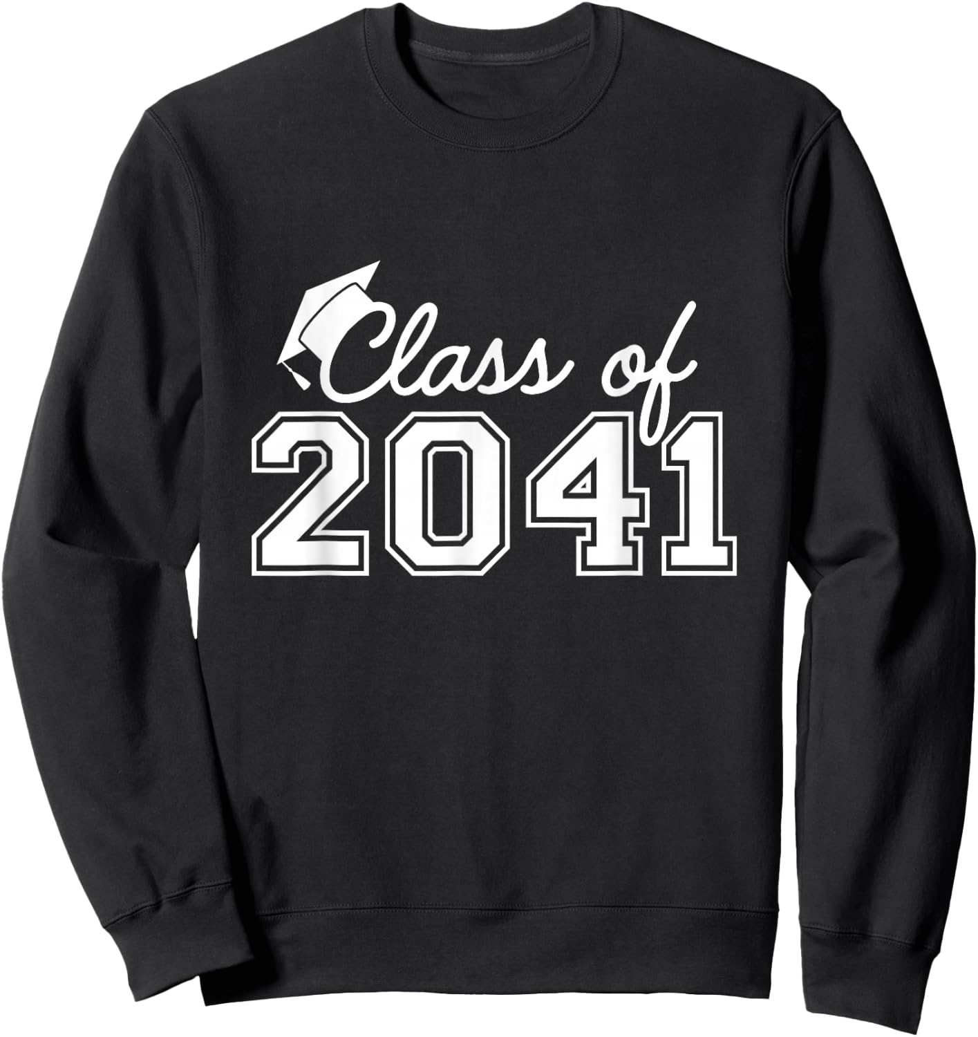 Class Of 2041 Grow With Me Graduation First Day of School Sweatshirt - Sweatshirt | Black