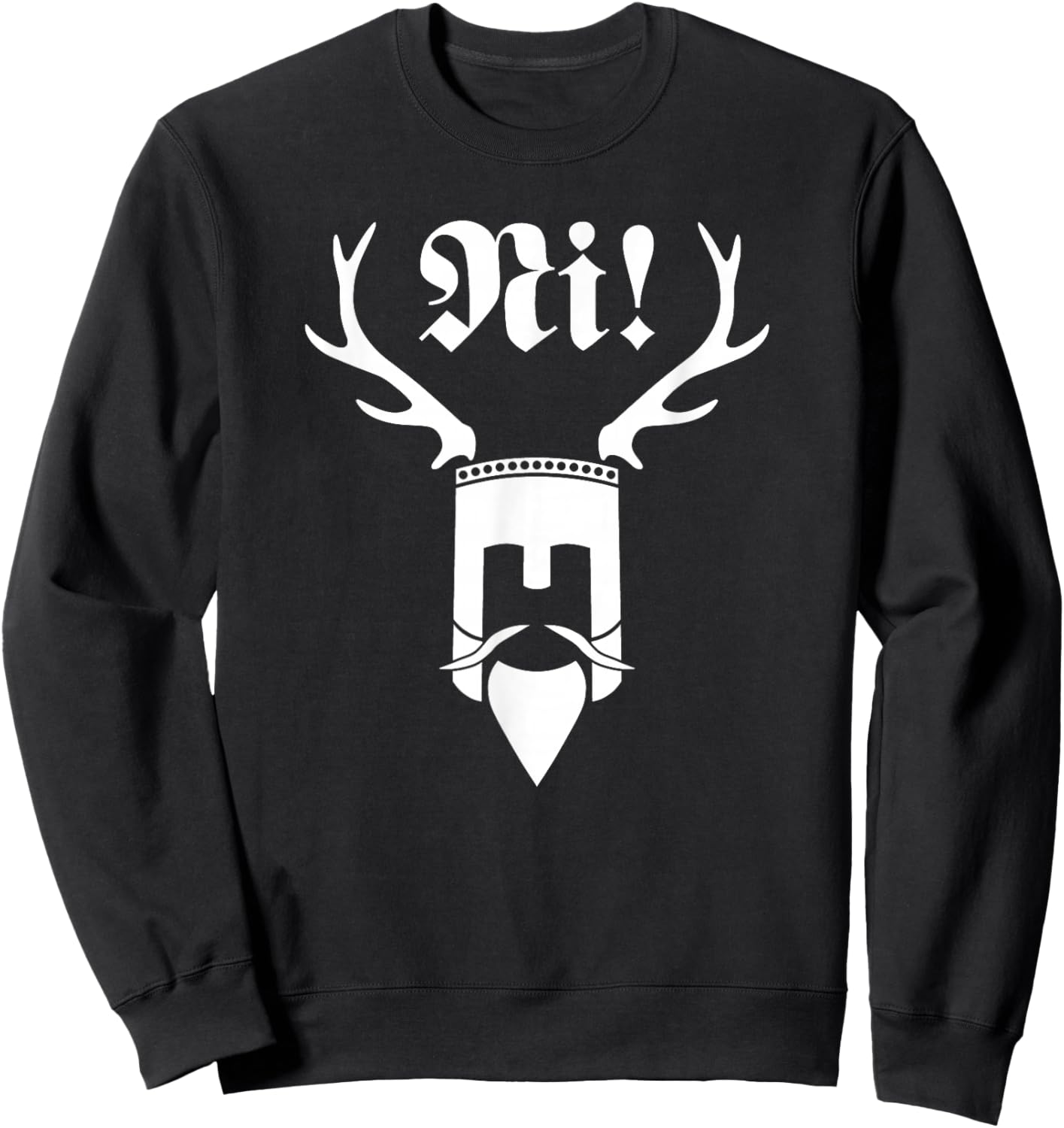 Monty Python Official Ni! Logo Small Sweatshirt - Sweatshirt | Black