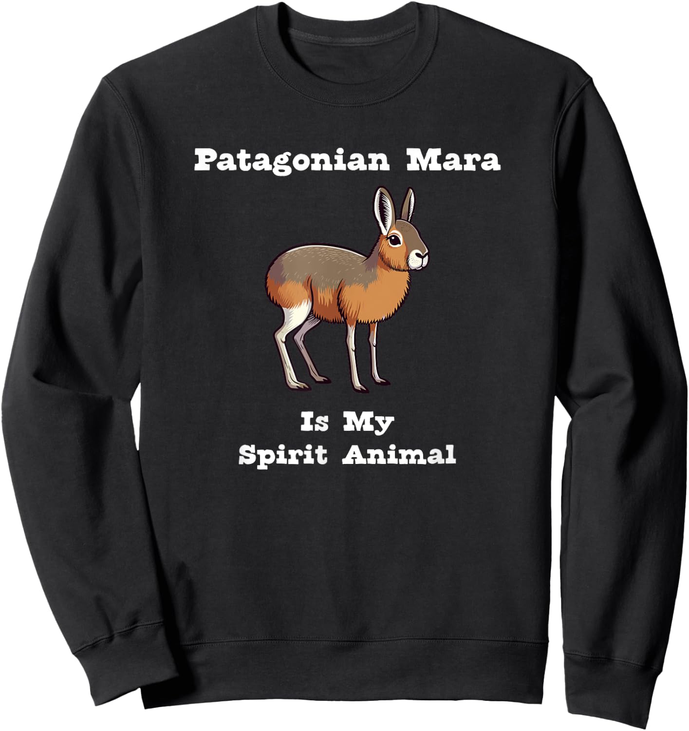 Patagonian Mara Spirit Animal Sweatshirt - Sweatshirt | Black