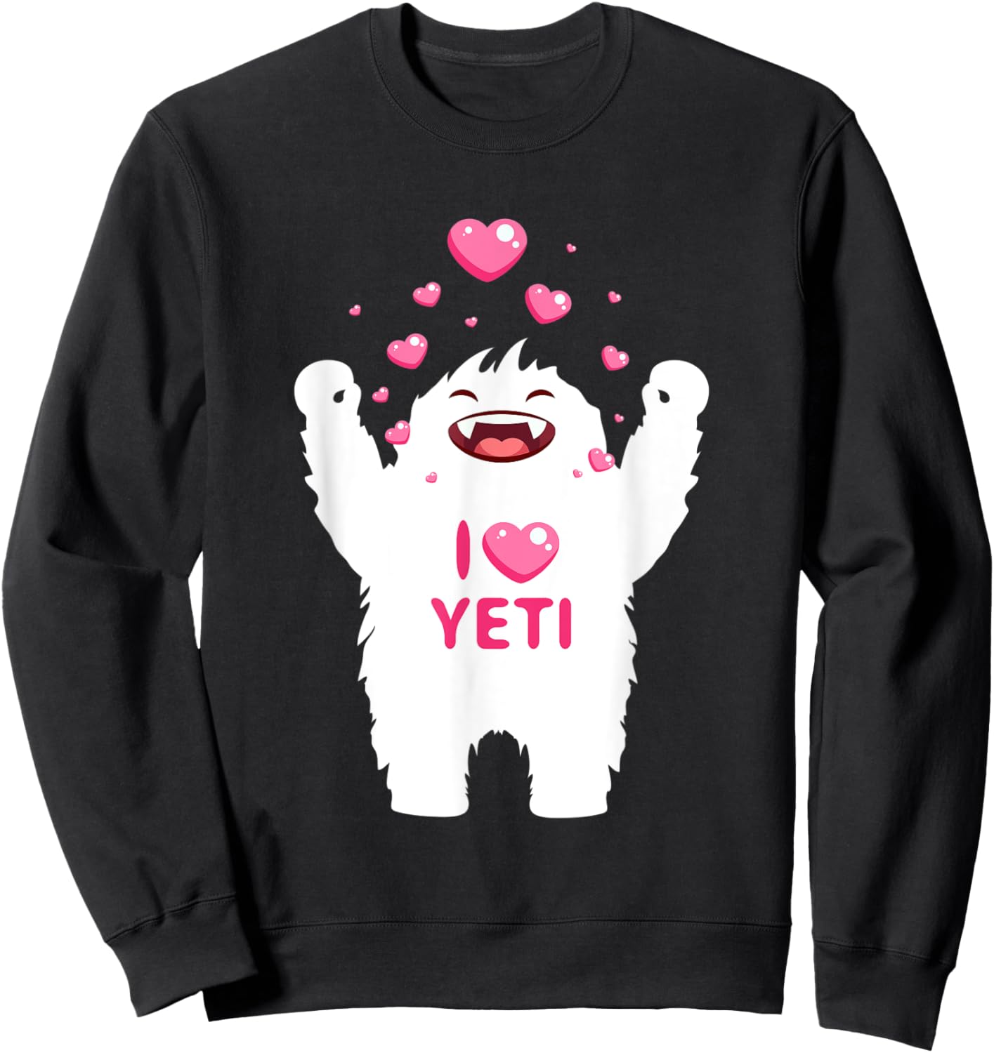 I Heart Yeti Shirt - ALL COLORS Kids Love Sweatshirt - Sweatshirt | Black