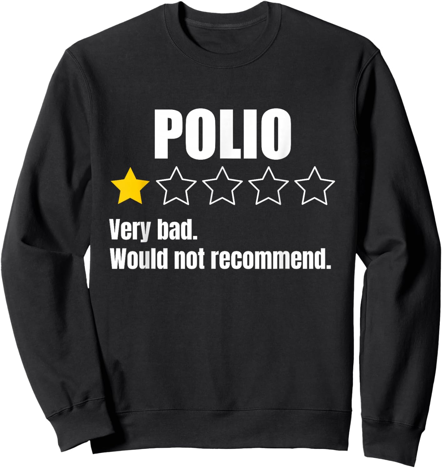 Polio Awareness Warrior Support Sweatshirt - Sweatshirt | Black