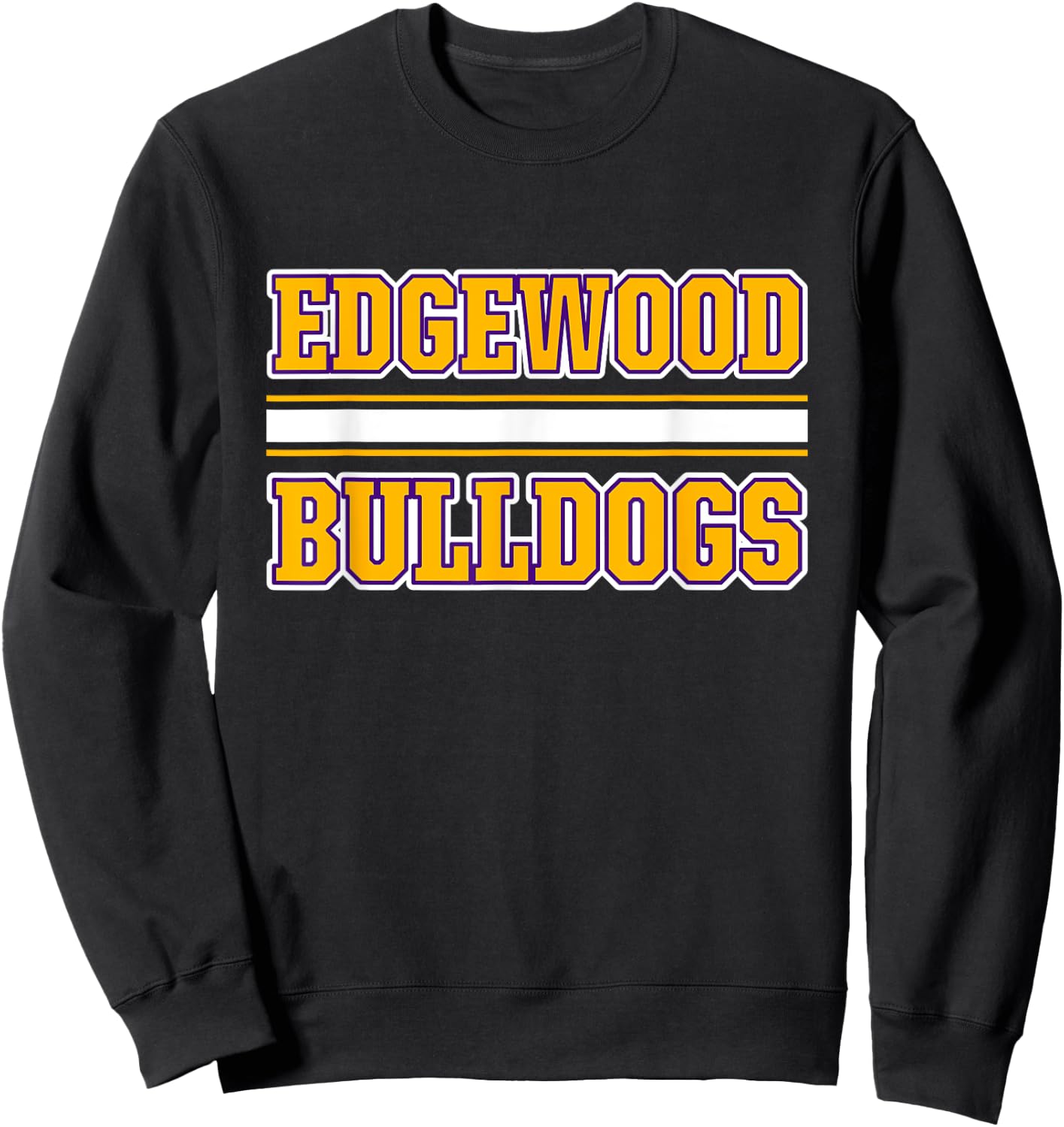 Edgewood Bulldogs Horizontal Stripes Sweatshirt - Sweatshirt | Black