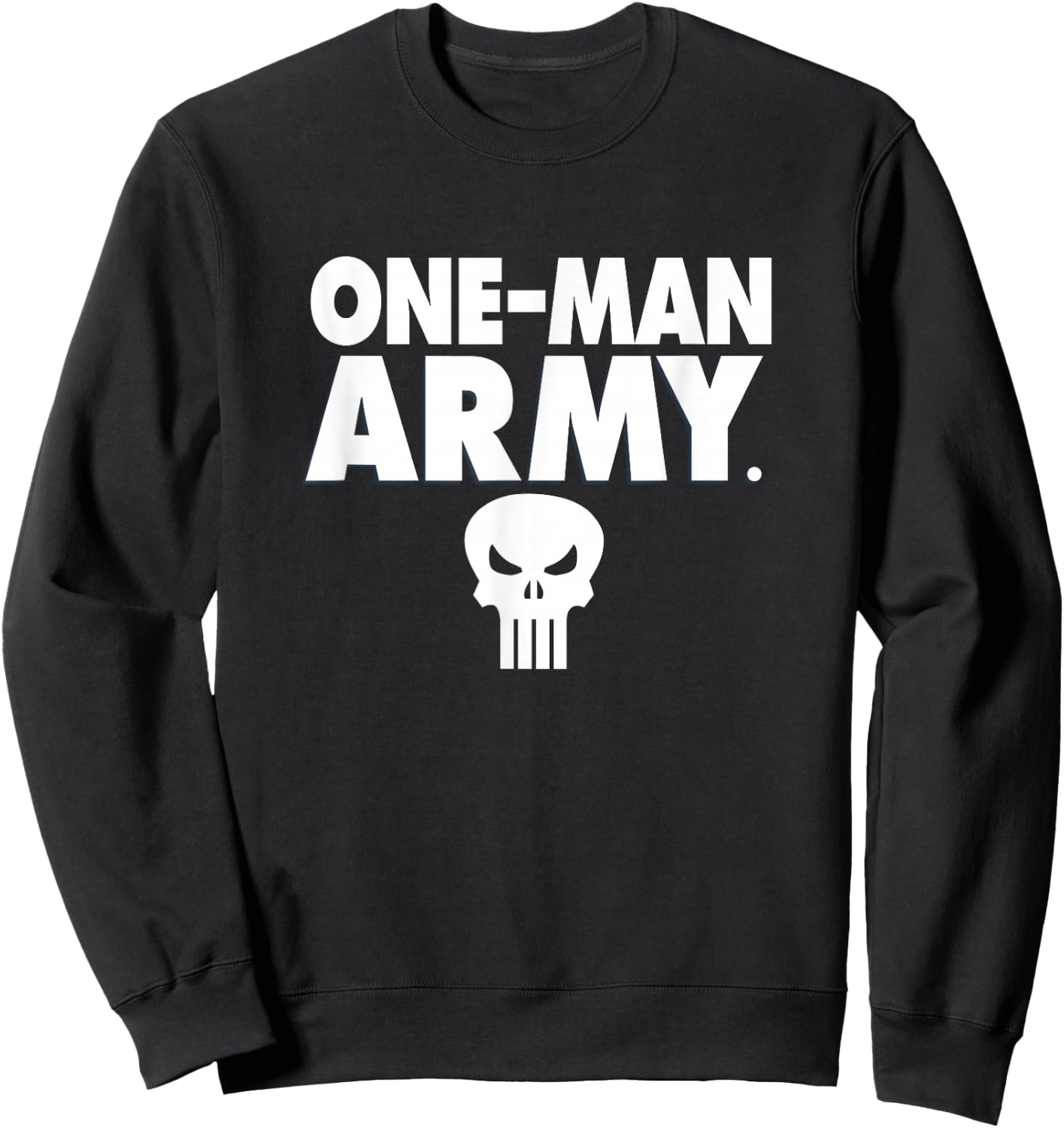 Marvel Punisher One-Man Army Classic Skull Logo Sweatshirt - Sweatshirt | Black