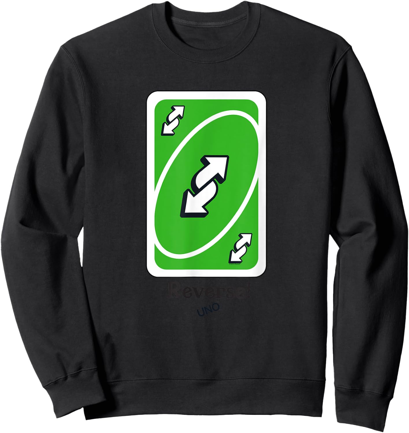 UNO - Green Reverse Card Sweatshirt - Sweatshirt | Black