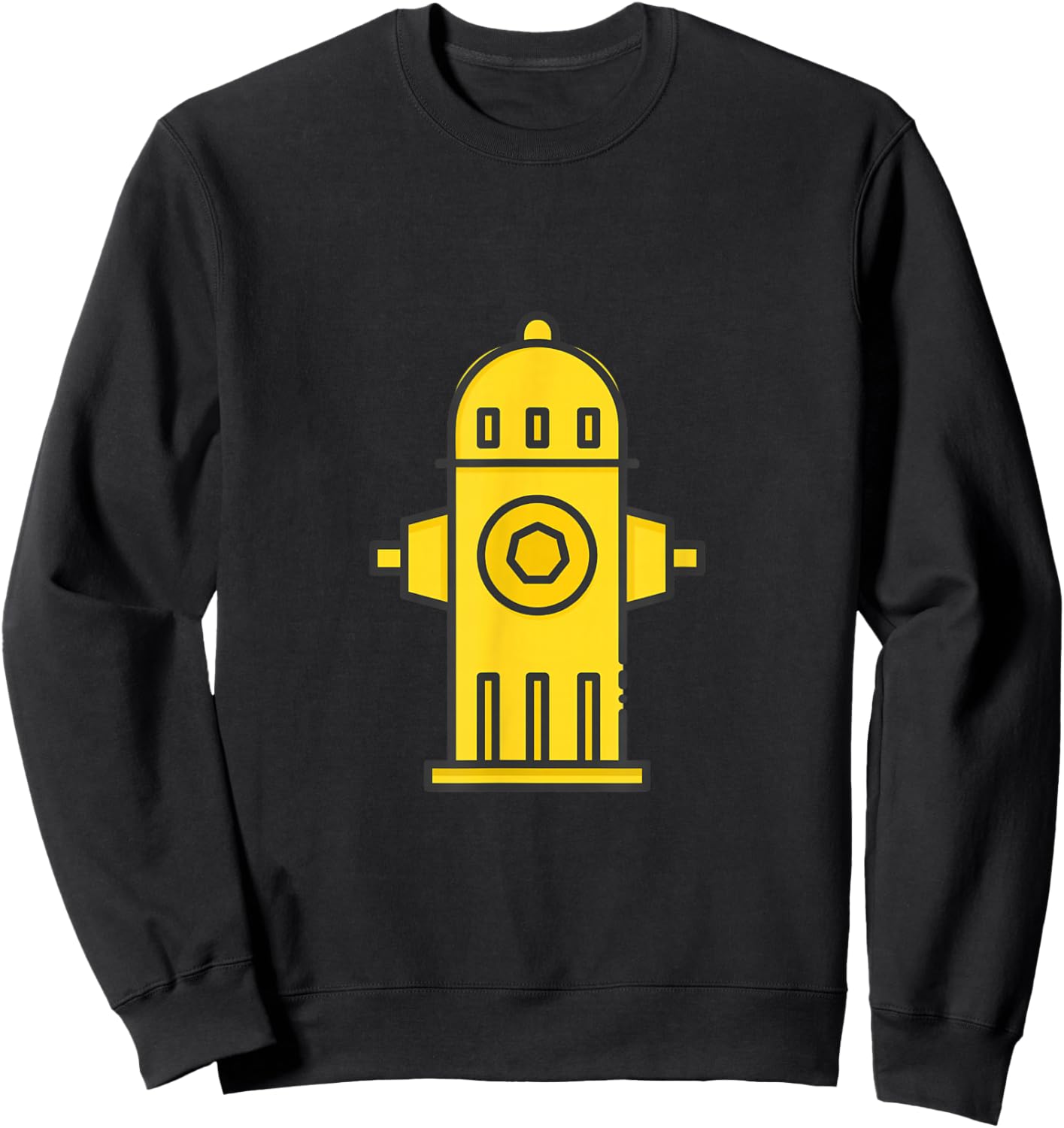 Yellow Fire Hydrant Sweatshirt - Sweatshirt | Black