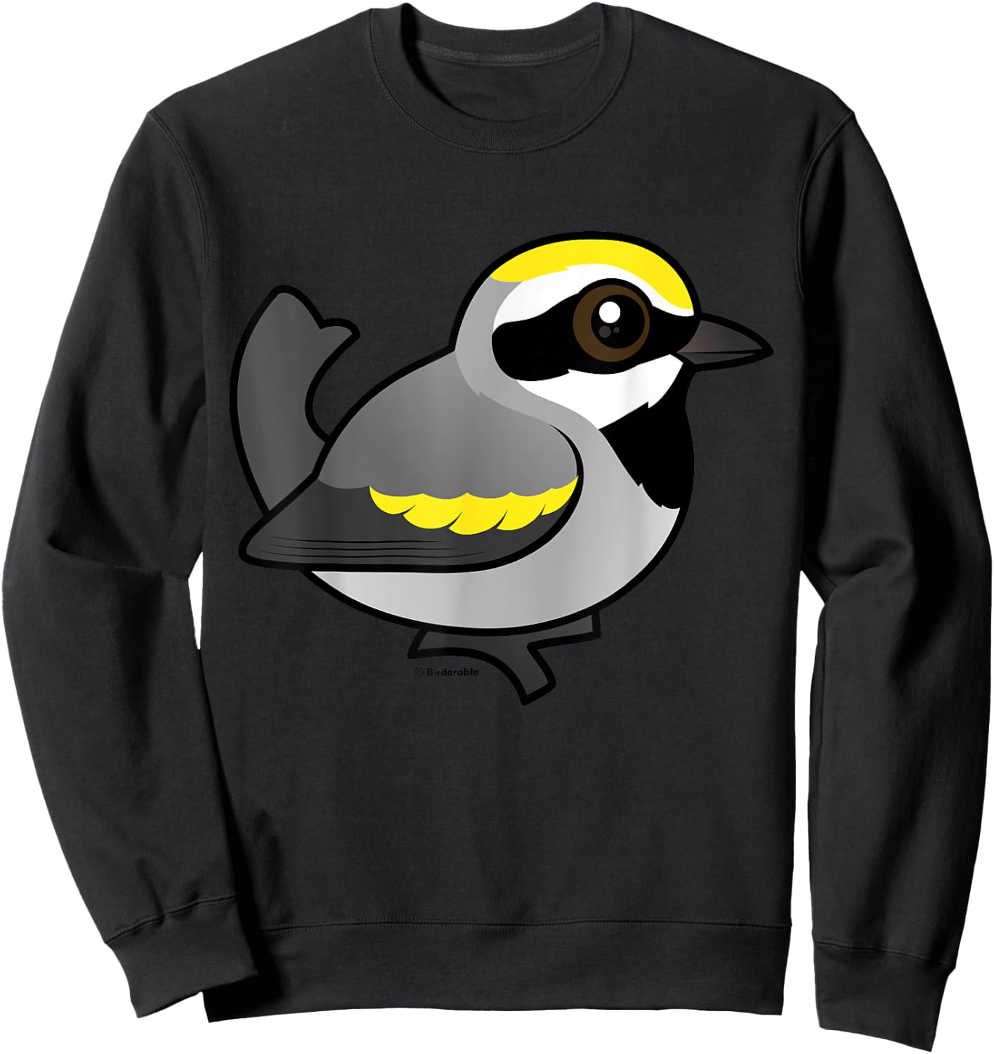 Birdorable Golden-winged Warbler Cute Cartoon Bird Sweatshirt - Sweatshirt | Black