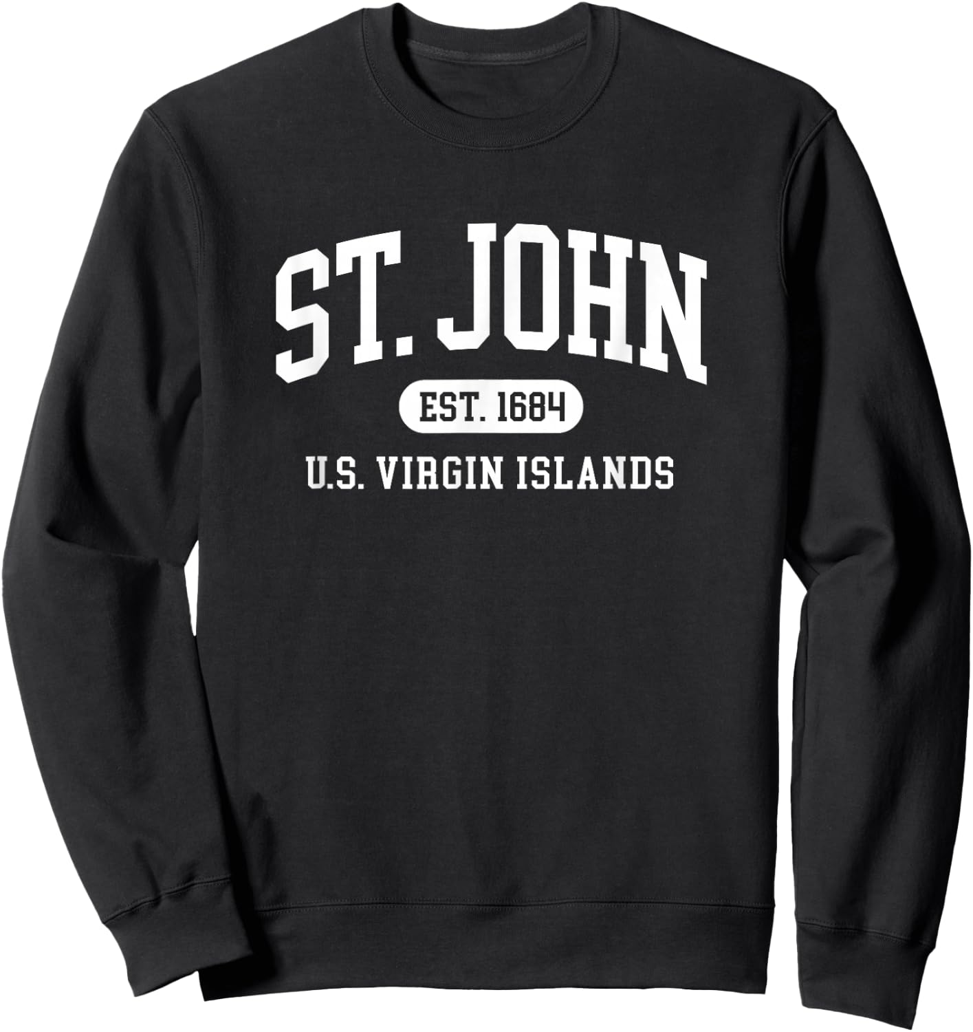 Vintage St John USVI Souvenir Throwback Retro Sweatshirt - Sweatshirt | Black
