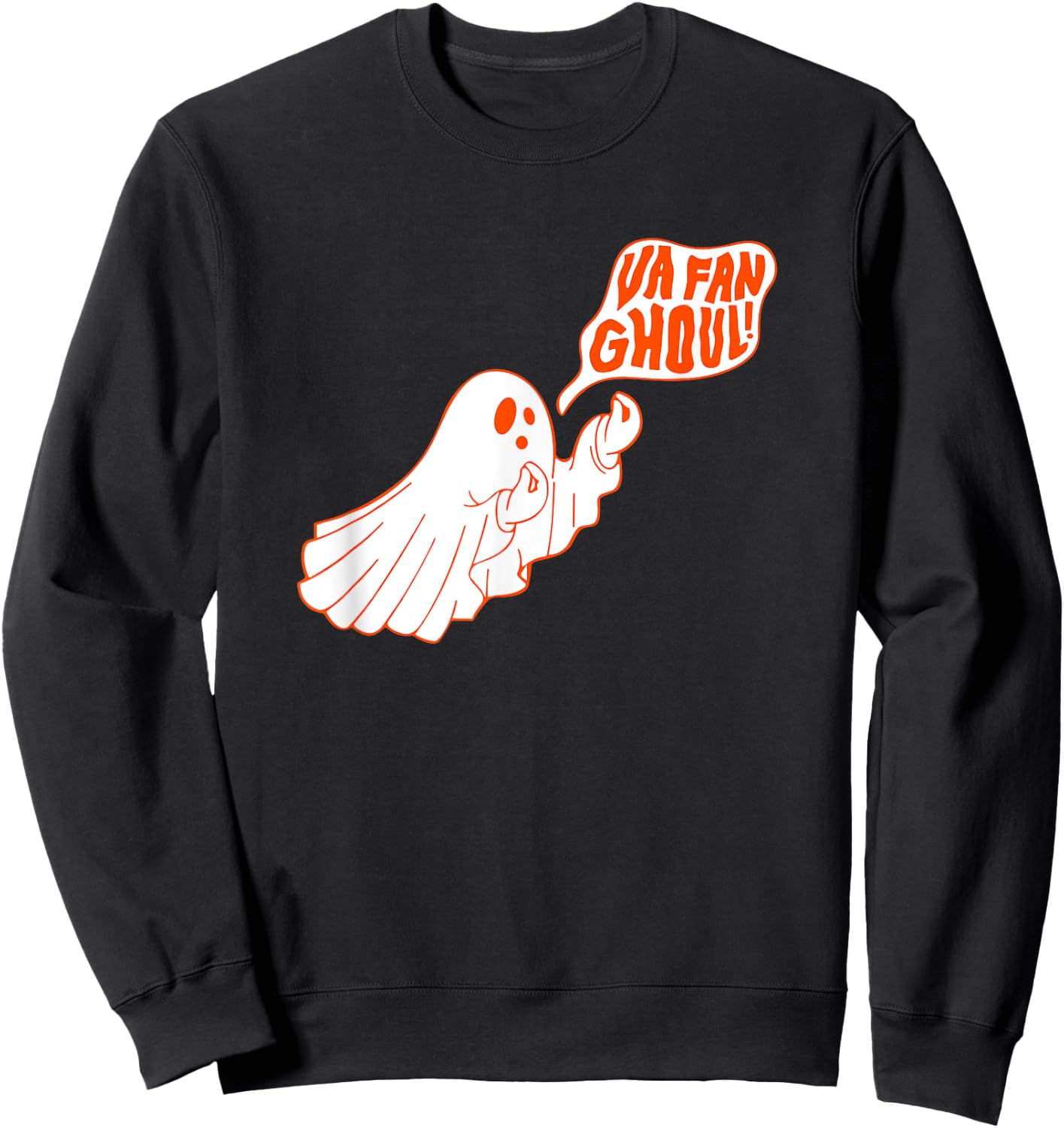 Va Fan Ghoul, Italian Ghost, Ghoul, Halloween Funny Sweatshirt - Sweatshirt | Black
