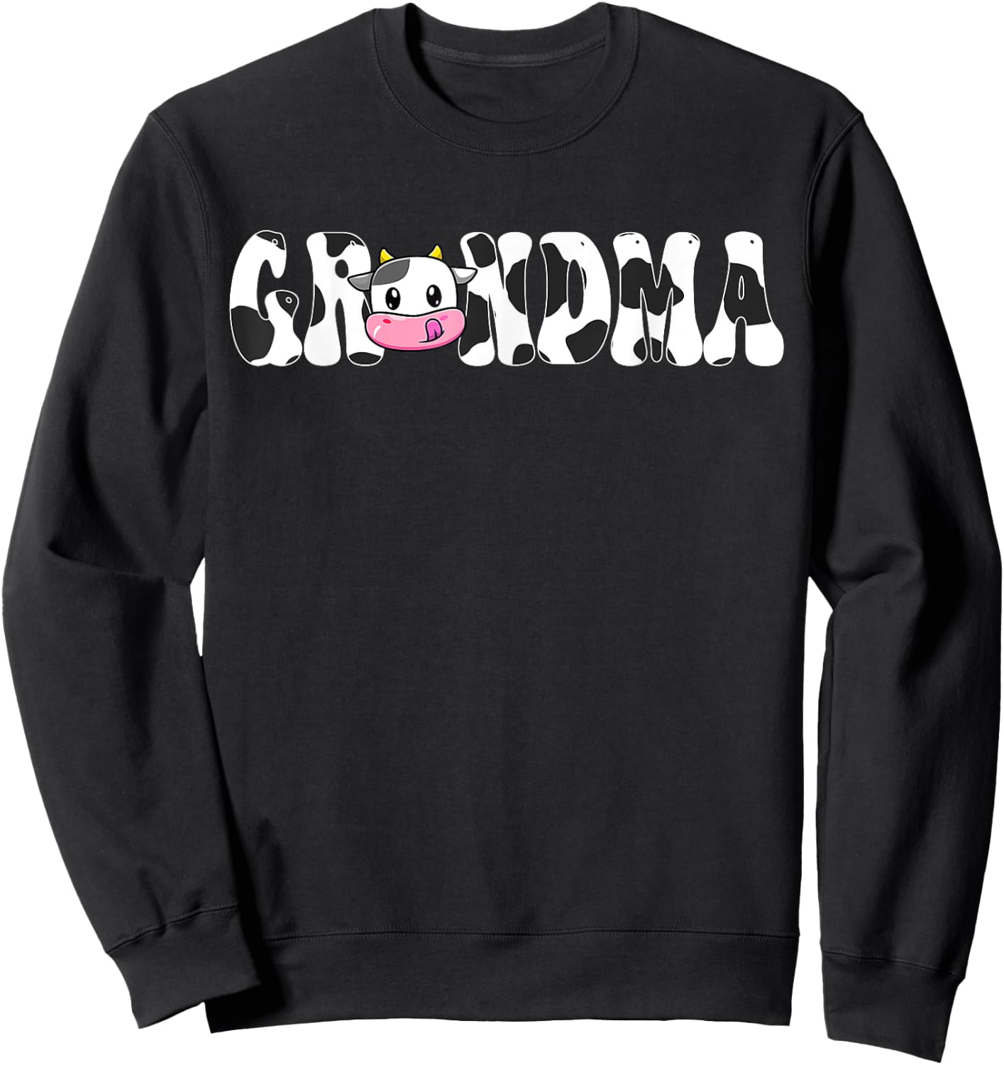 Grandma Of The Birthday Girl Cow Family Matching 1st Sweatshirt - Sweatshirt | Black