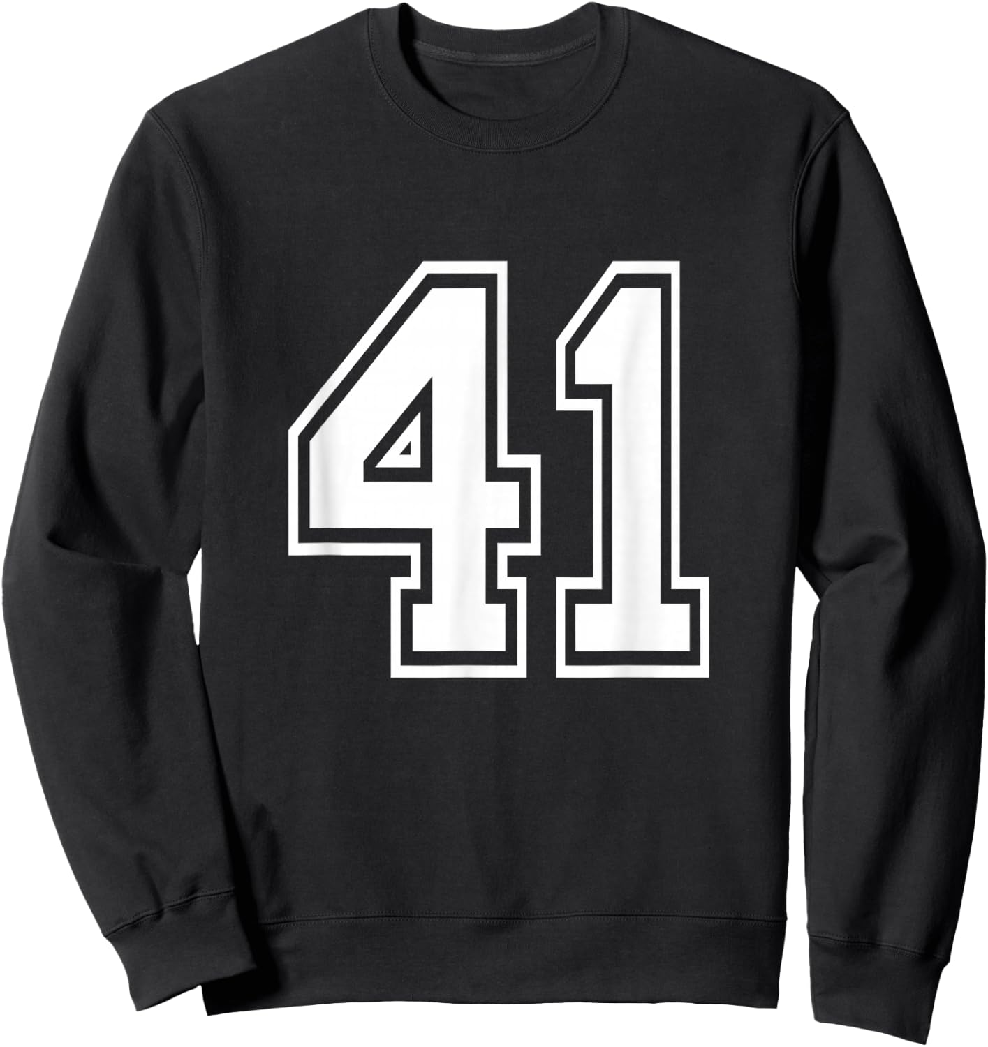 Number 41 Varsity Sports Team Jersey 41st Birthday 41 Years Sweatshirt - Sweatshirt | Black