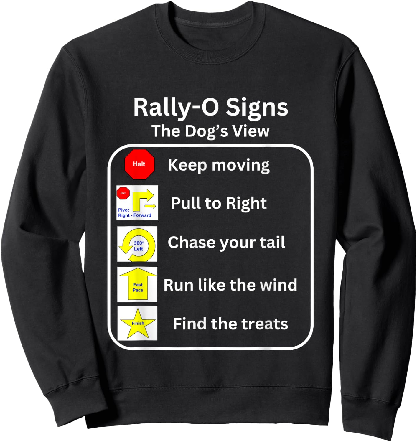 Funny Dog Rally Obedience Men Women Sweatshirt - Sweatshirt | Black