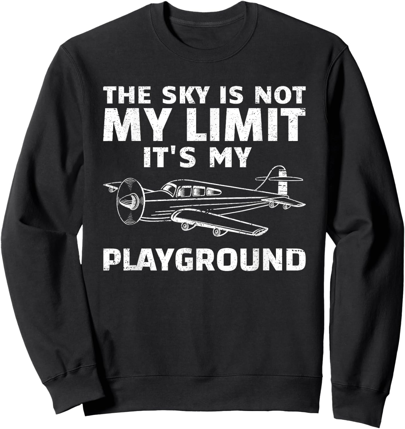 Funny Airplane Women Aviation Pilot Airplane Lovers Sweatshirt - Sweatshirt | Black