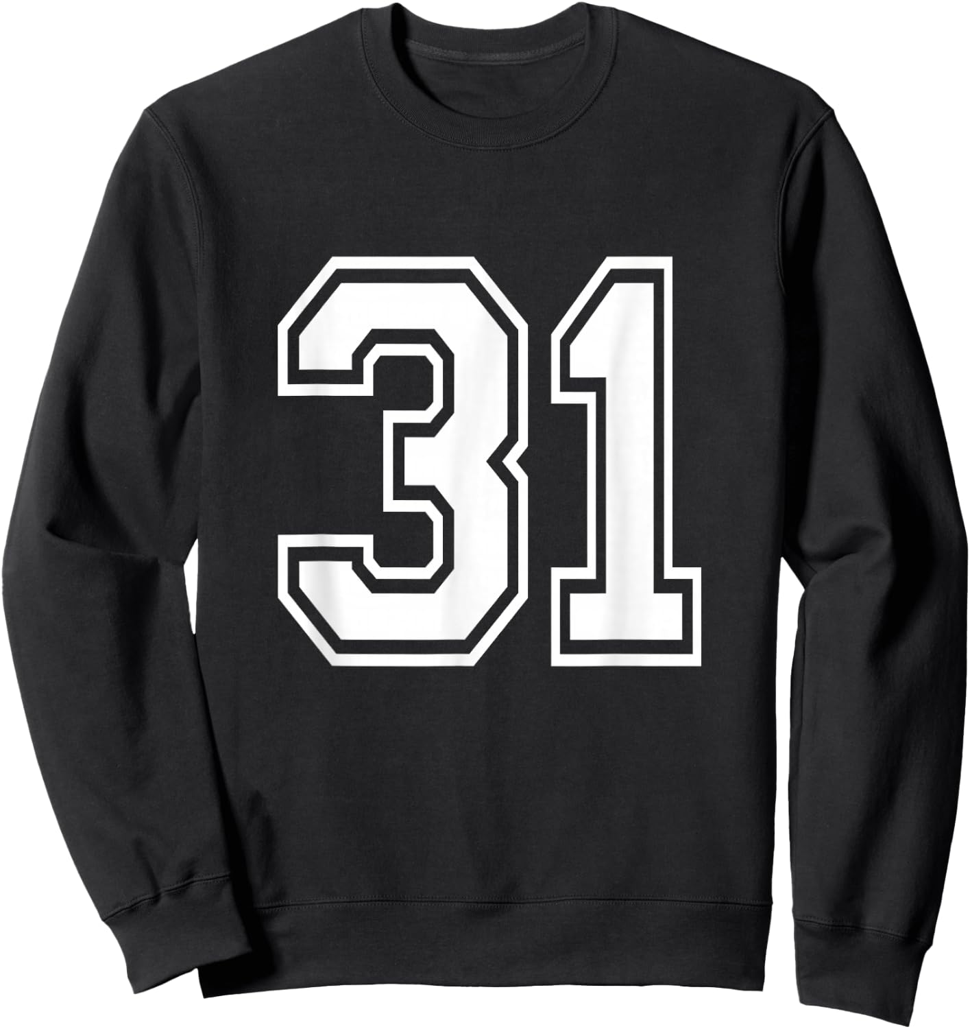 Number 31 Varsity Sports Team Jersey 31st Birthday 31 Years Sweatshirt - Sweatshirt | Black