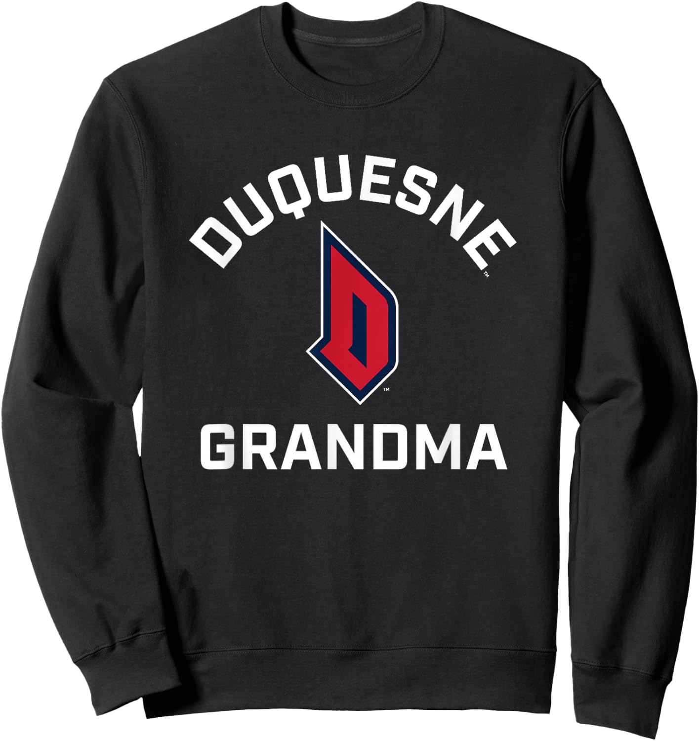 Duquesne University Dukes Arched Grandma Sweatshirt - Sweatshirt | Black