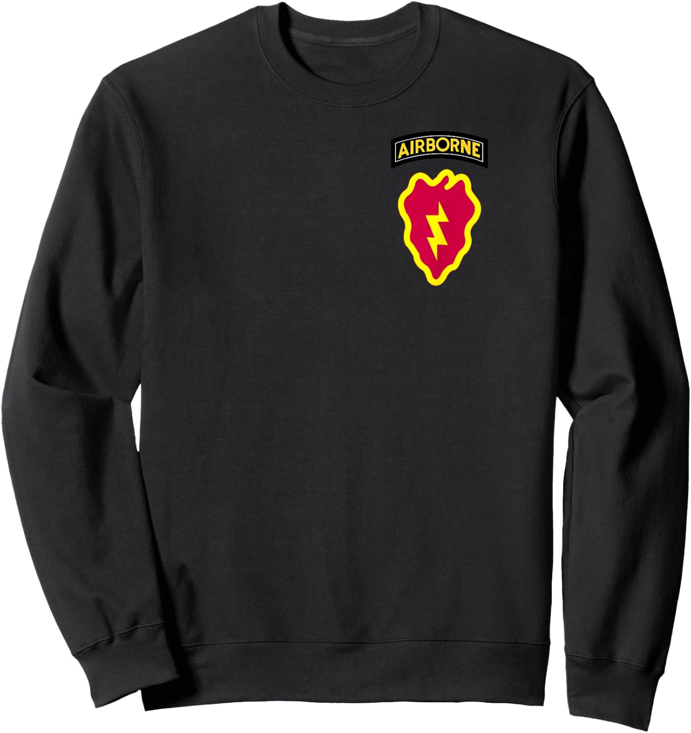 25th Infantry Division - 25th ID Airborne (ABN) Patch Sweatshirt - Sweatshirt | Black