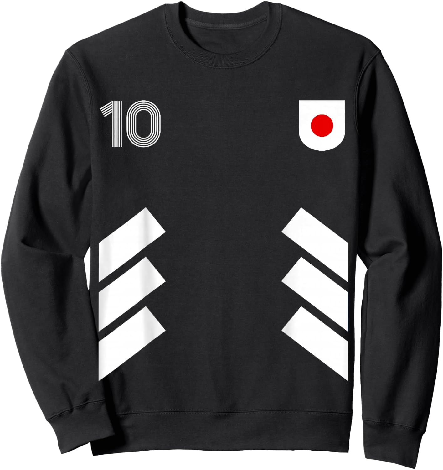 Retro10 Japan Football Japan Soccer Japan Flag Sweatshirt - Sweatshirt | Black