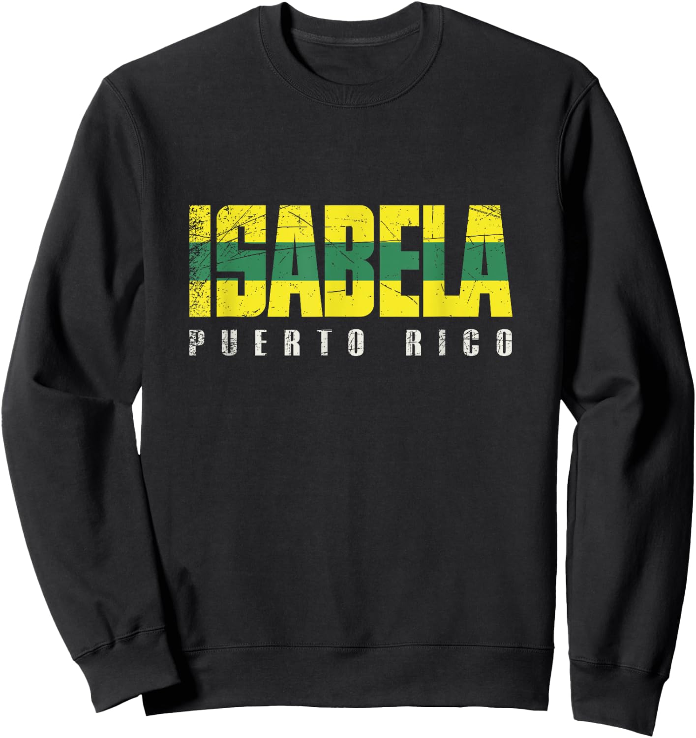 Isabela City in Puerto Rico, Isabela Flag Sweatshirt - Sweatshirt | Black