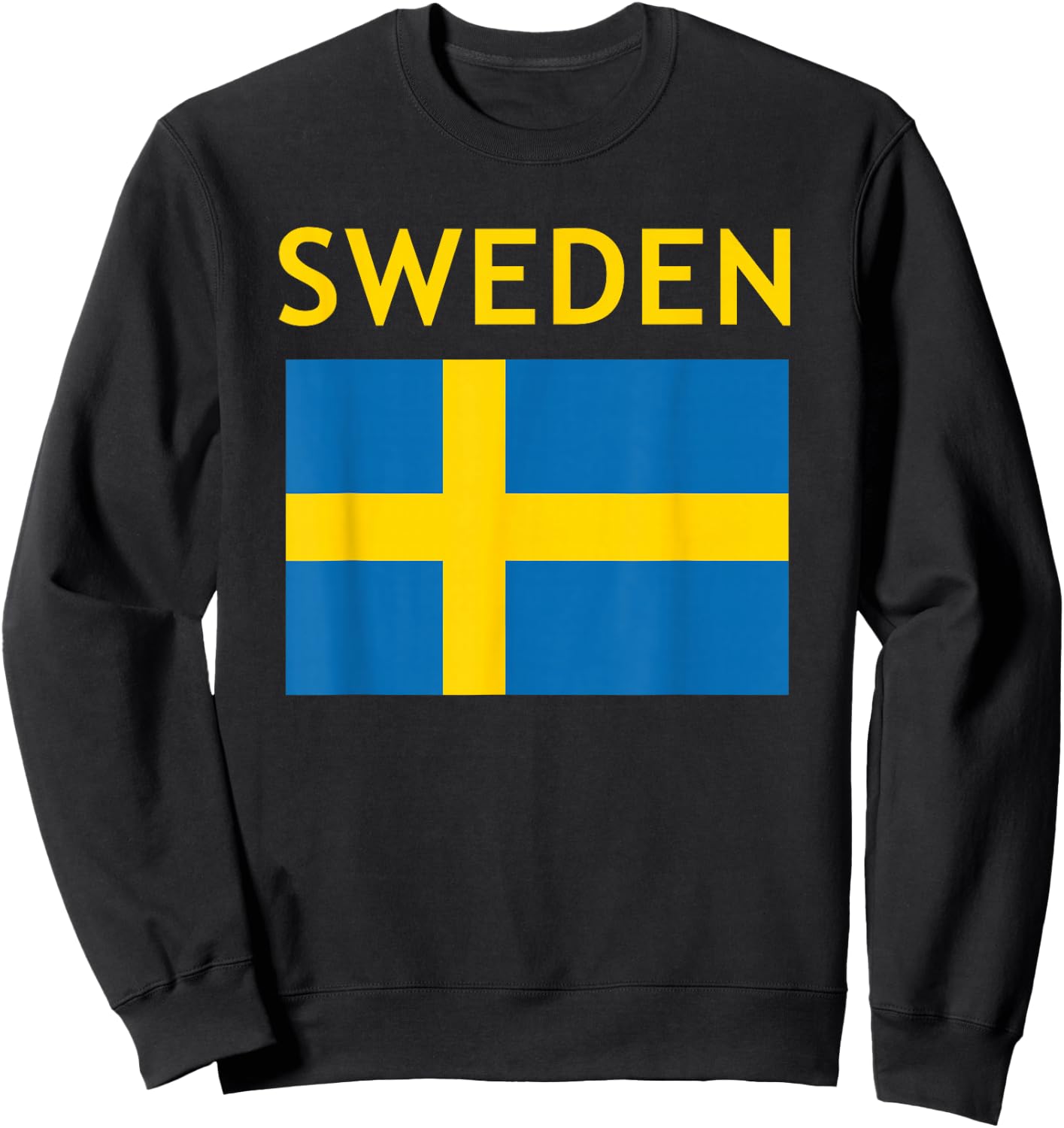 Kids Vintage Sweden Flag Swedish Souvenir Boys Girls Toddler Sweatshirt - Sweatshirt | Black