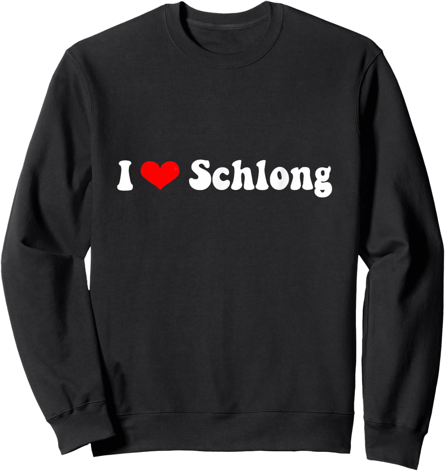 Vintage 70s I Love Schlong Sweatshirt - Sweatshirt | Black