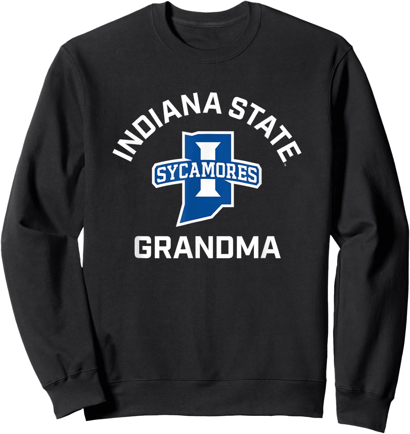 Indiana State University Sycamores Arched Grandma Sweatshirt - Sweatshirt | Black