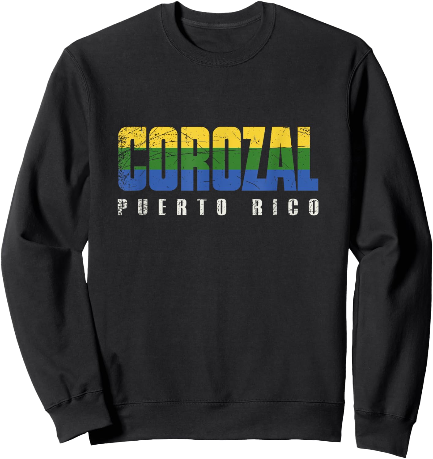Corozal City in Puerto Rico, Corozal Flag Sweatshirt - Sweatshirt | Black