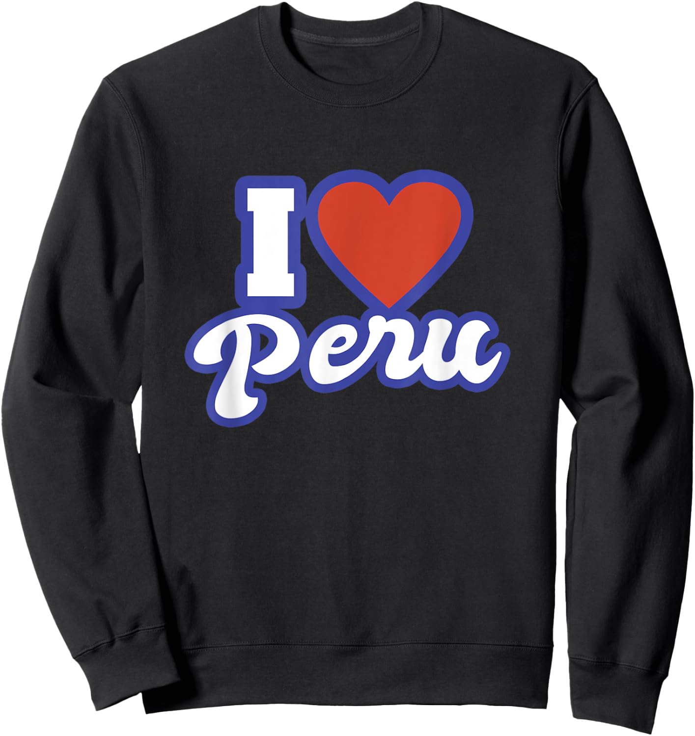 I Love Peru Sweatshirt - Sweatshirt | Black