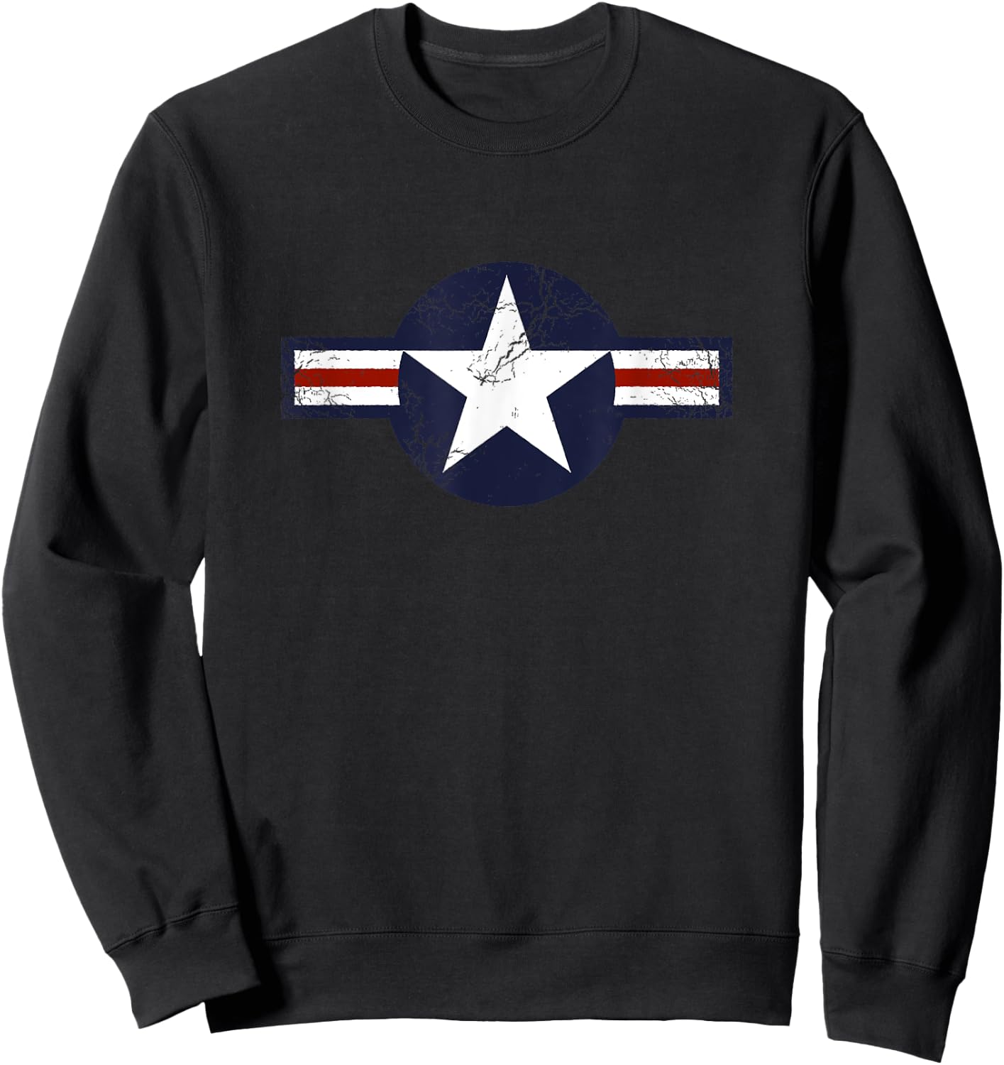 United States Military Roundel Aviation Gift Pilot Sweatshirt - Sweatshirt | Black