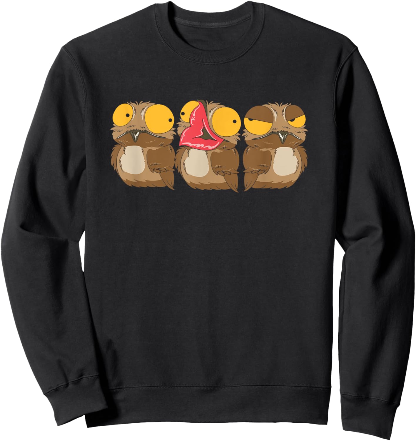 Cute Potoo Bird Potoos Chick Birding Bird Lover Sweatshirt - Sweatshirt | Black