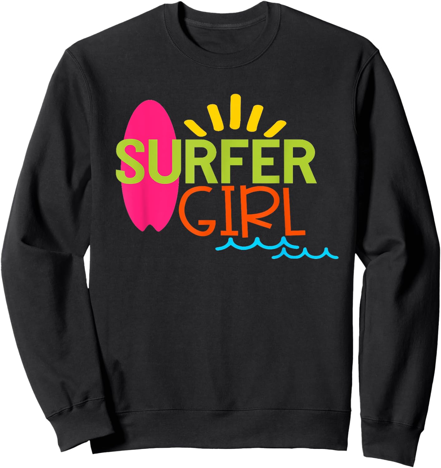Surfer Girl Sweatshirt - Sweatshirt | Black