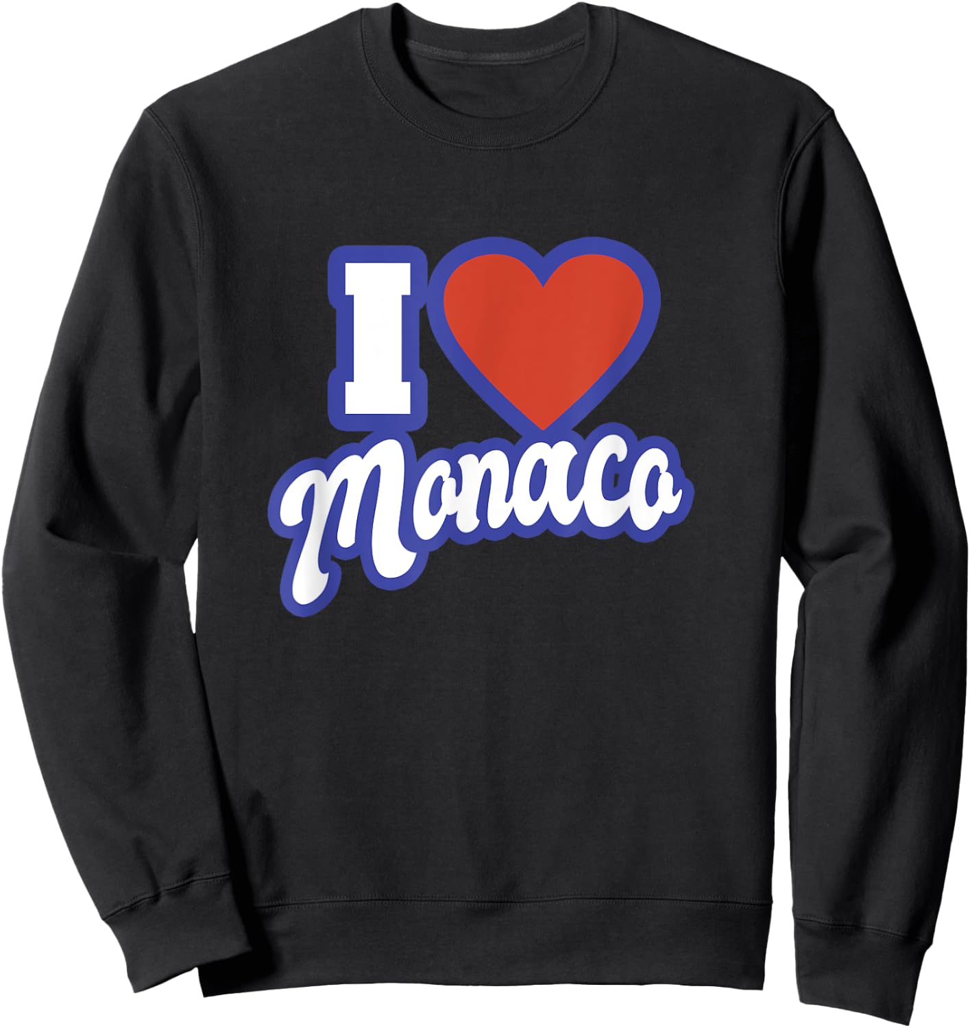 I Love Monaco Sweatshirt - Sweatshirt | Black