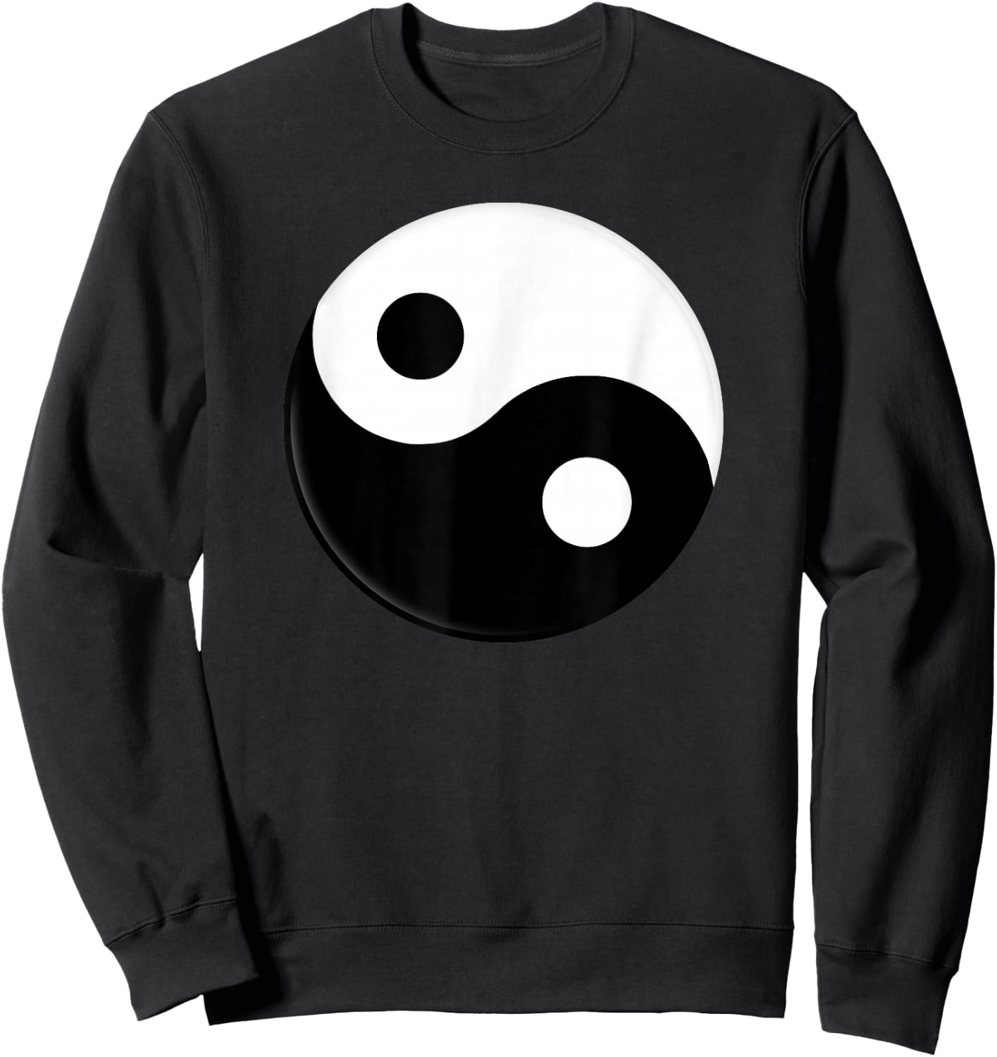 Yin Yang Classic Black White Symbol Vintage Chinese Gift Sweatshirt - Sweatshirt | Black