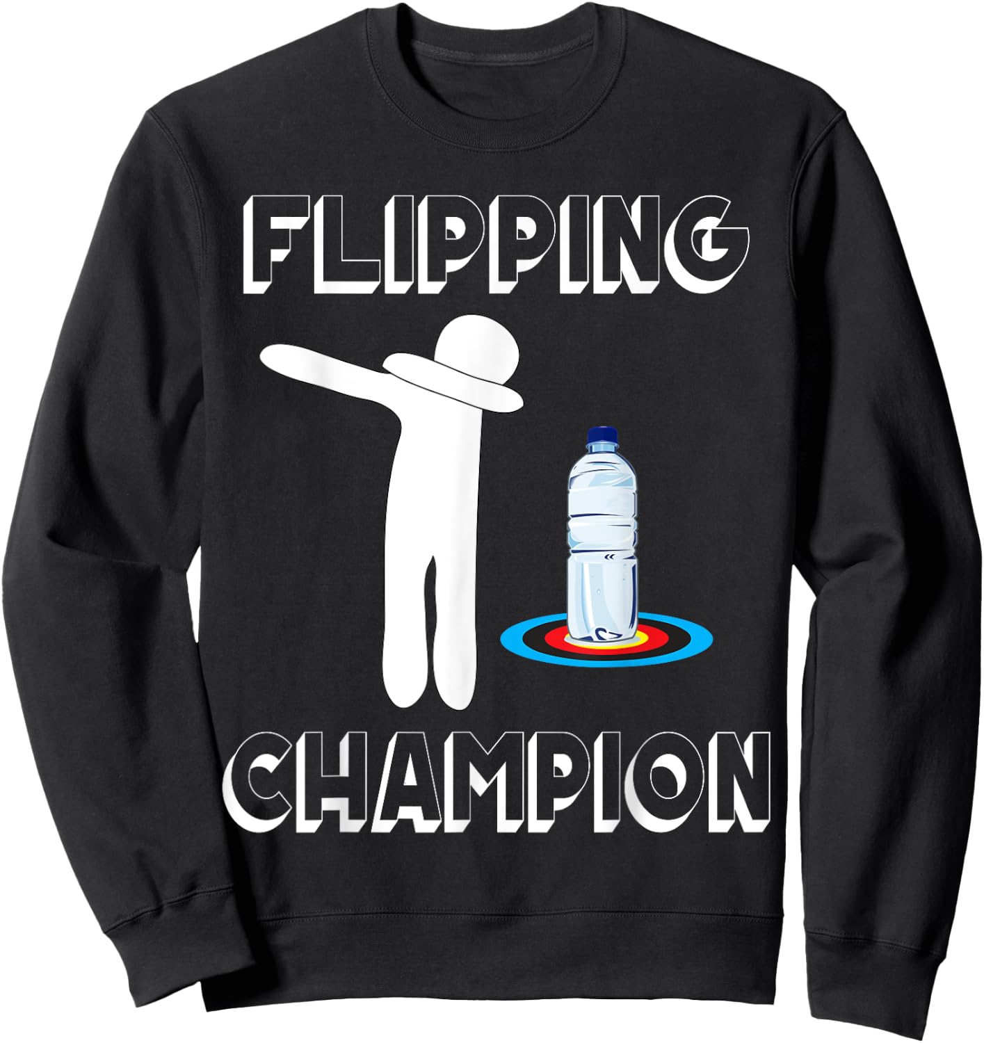 Water Bottle Flipping Dabbing Flipping Champion Sweatshirt - Sweatshirt | Black