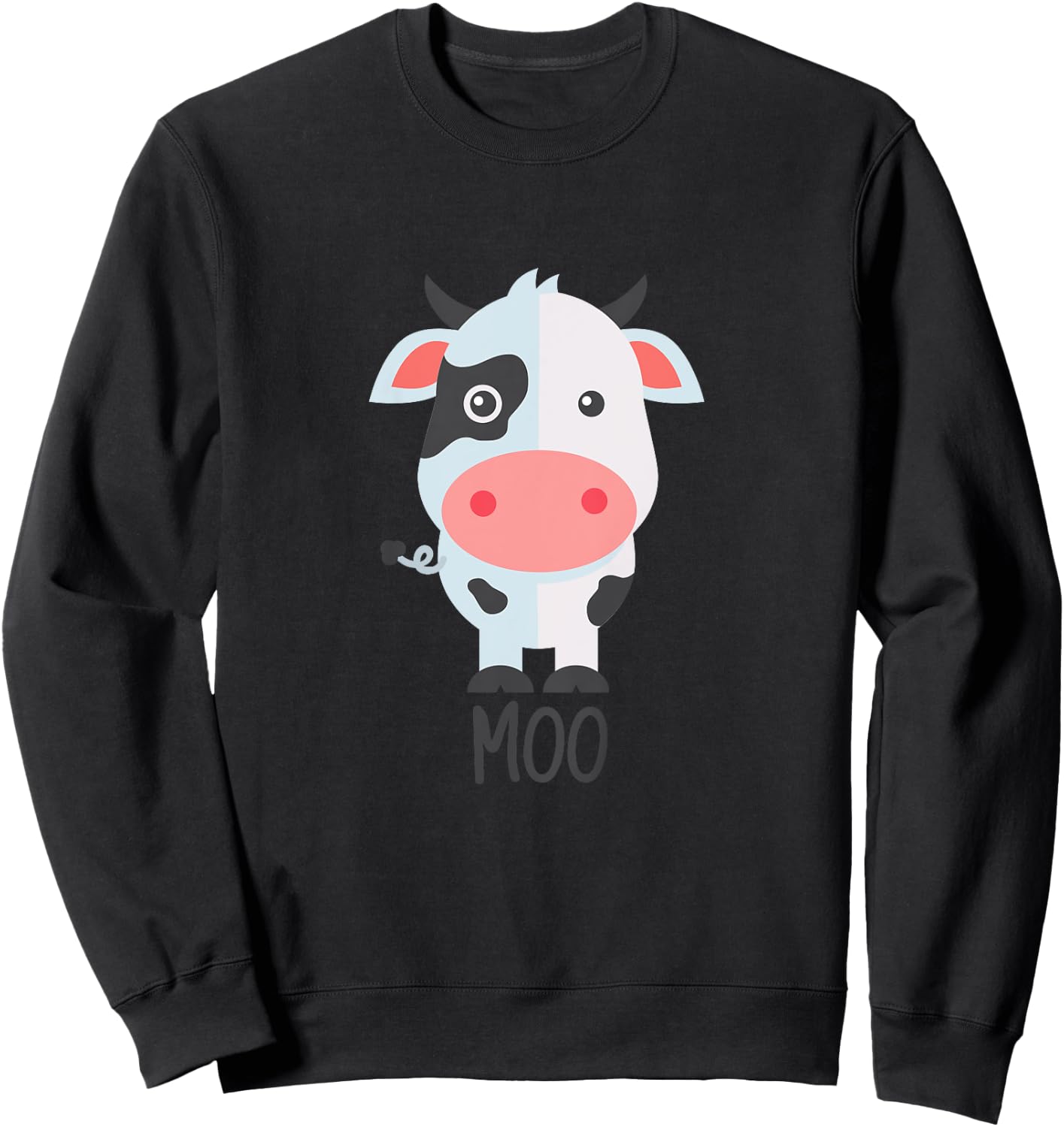 Cute Moo Cow Shirt Sweatshirt - Sweatshirt | Black