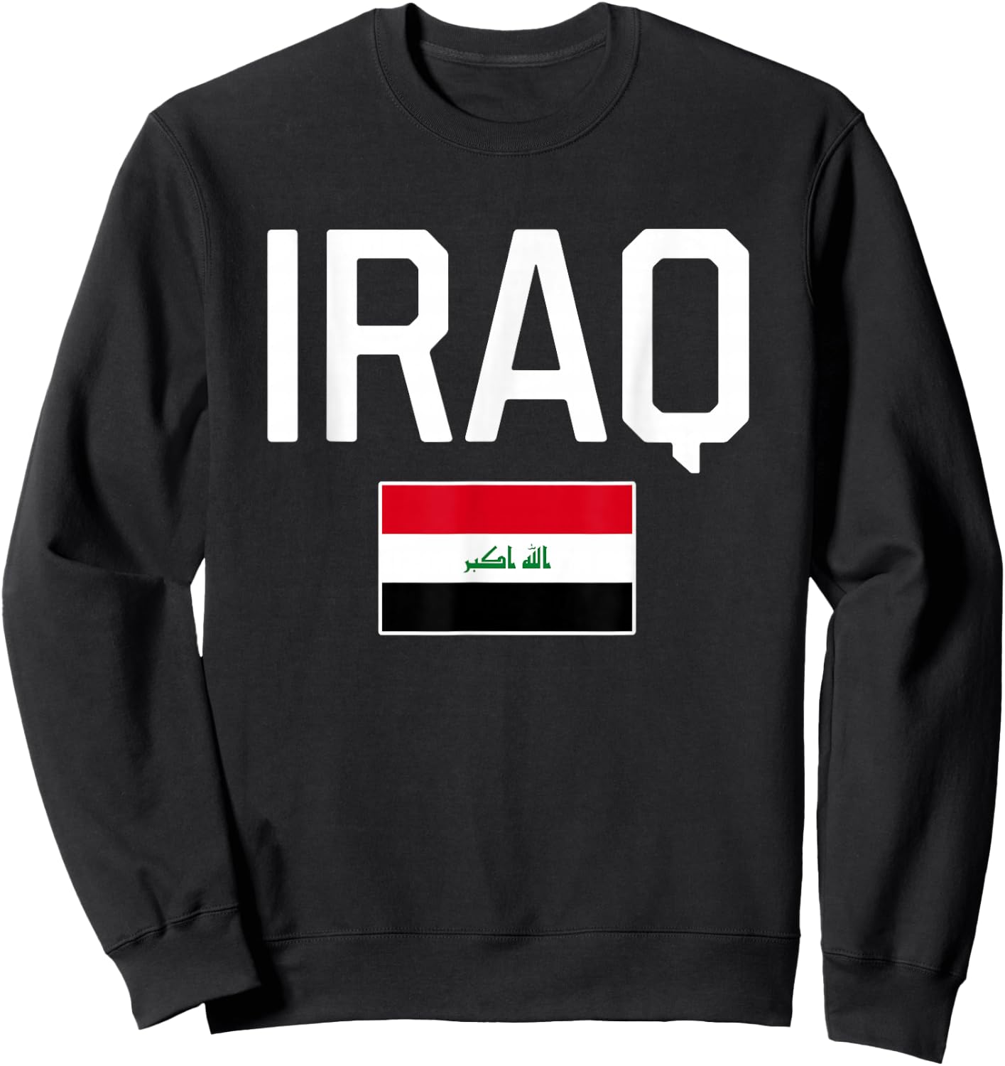 Iraq Flag Women Kids Boys Girls Sweatshirt - Sweatshirt | Black