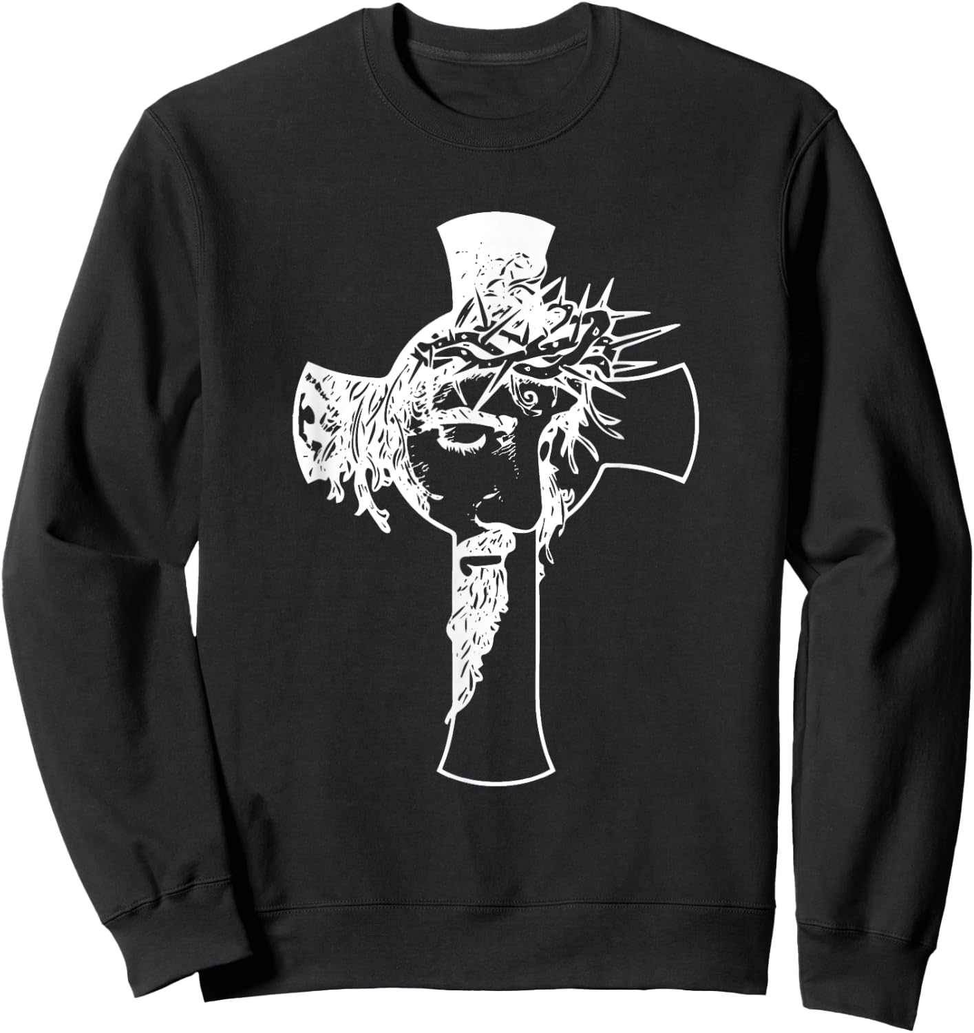 Crucifix jesus christ Cross Christianity Christian Love Sweatshirt - Sweatshirt | Black