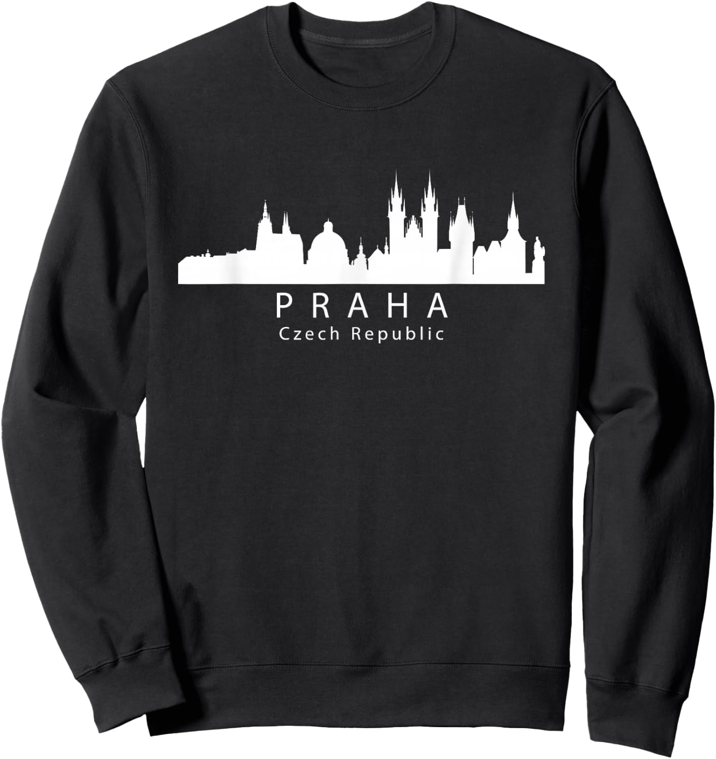 Praha Prague Czech Republic Skyline Sweatshirt - Sweatshirt | Black