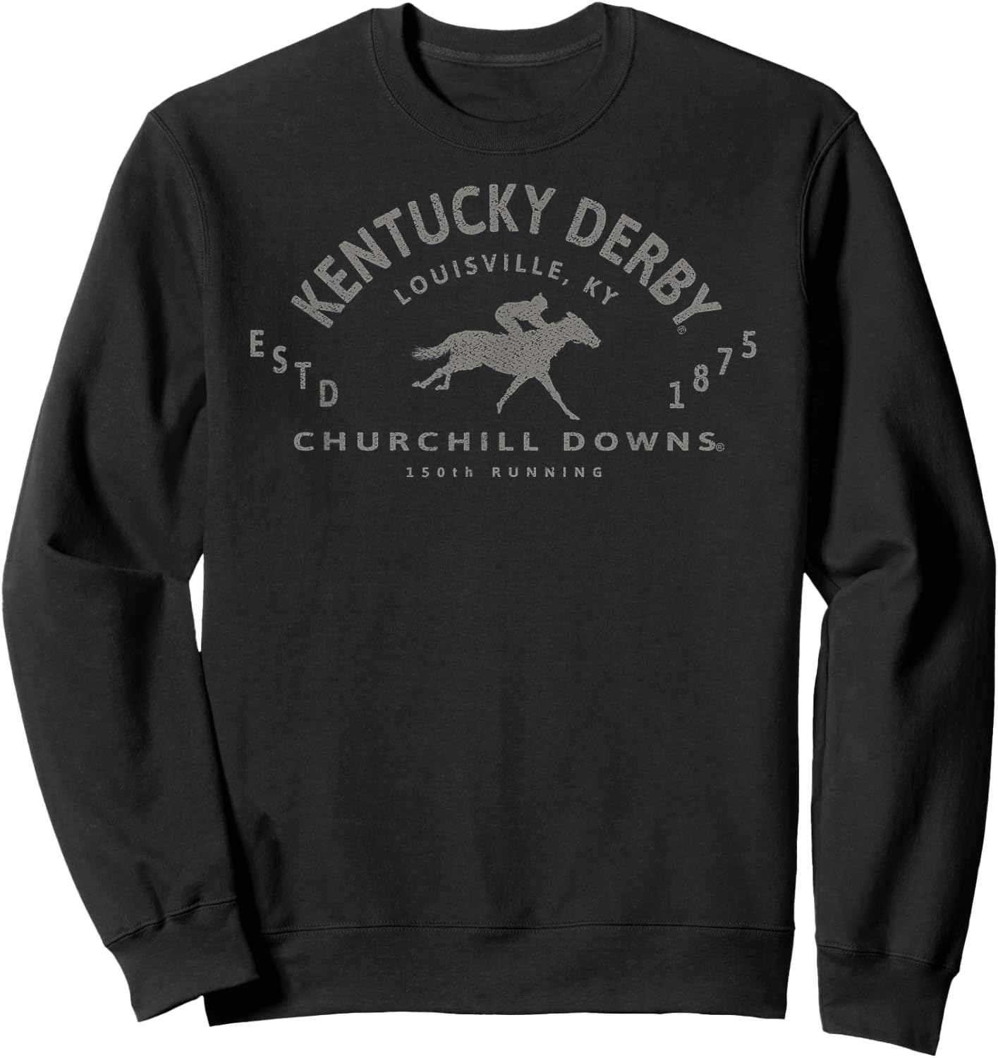 Officially Licensed Kentucky Derby 150th Running Retro Sweatshirt - Sweatshirt | Black