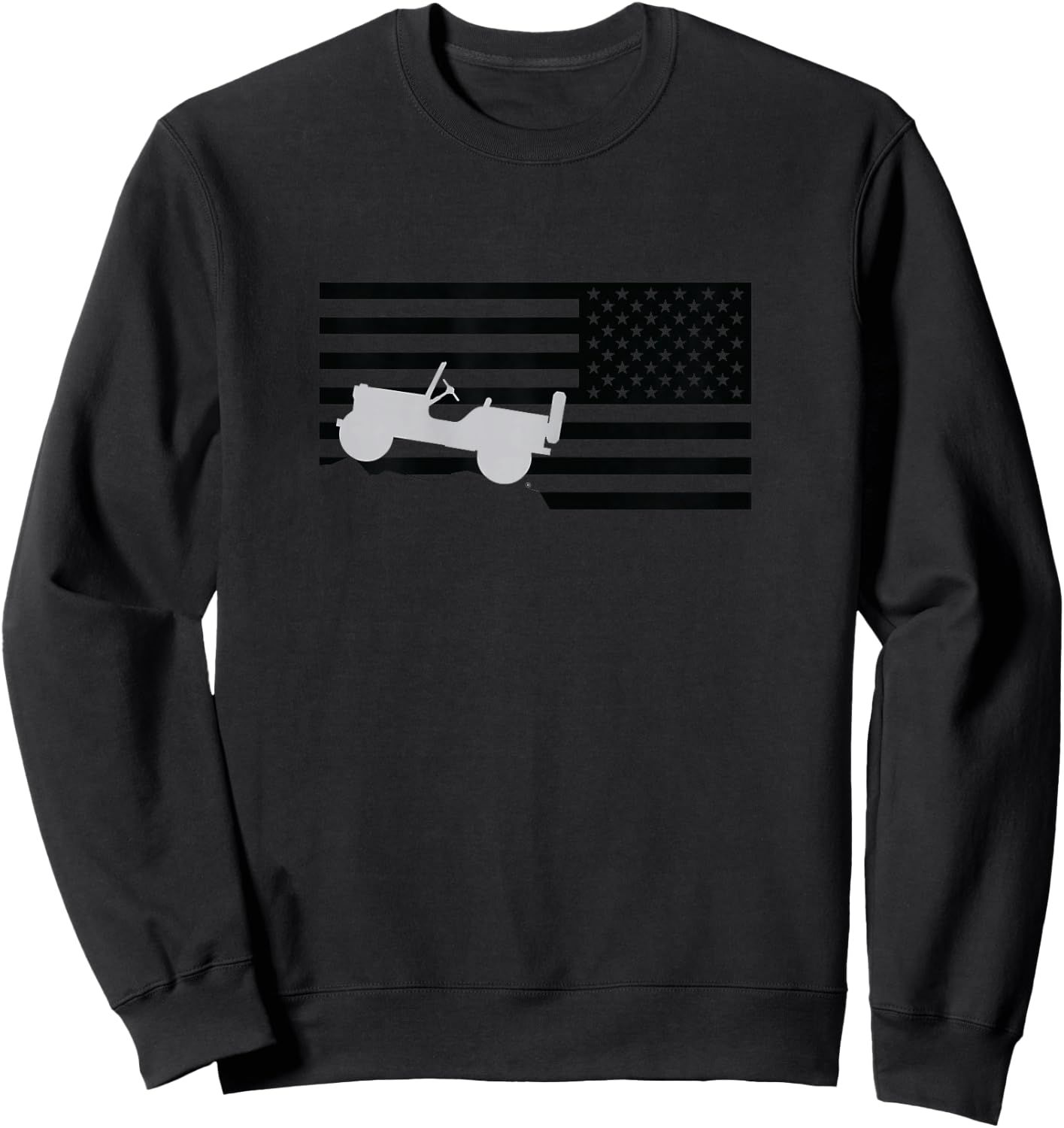 Jeep Flag Black Sweatshirt - Sweatshirt | Black