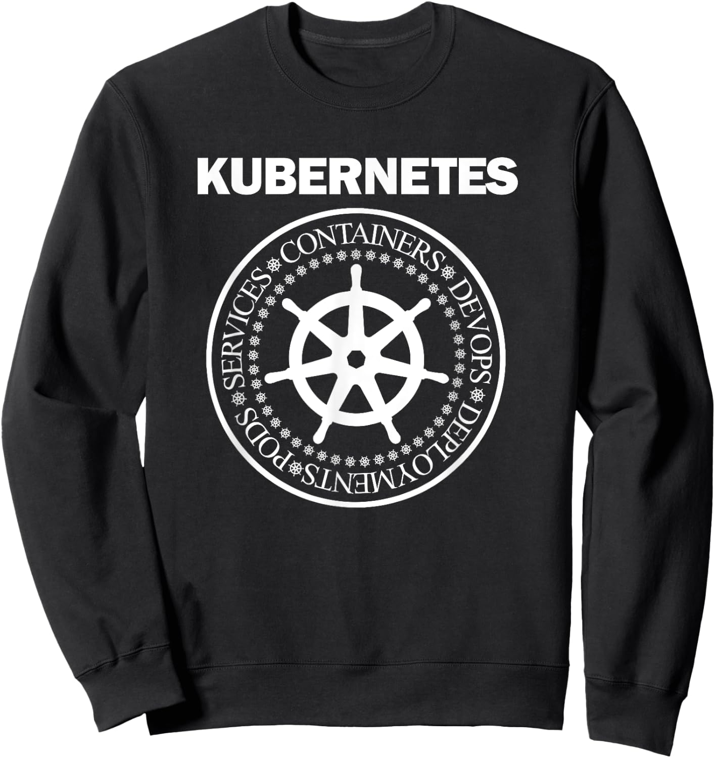 Kubernetes DevOps Programming Container Docker Services Sweatshirt - Sweatshirt | Black