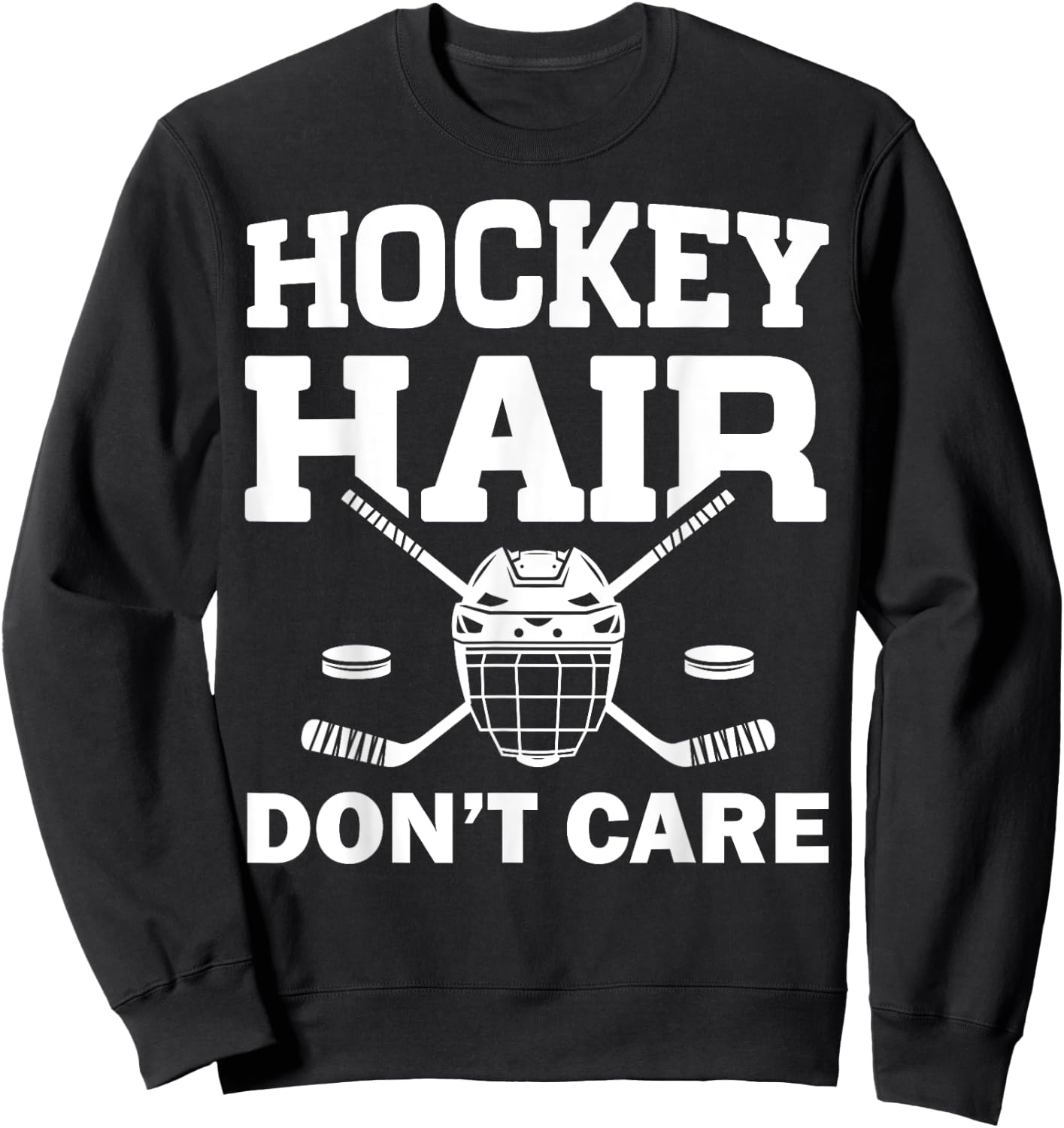 Funny Ice Hockey Design For Girls Women Ice Hockey Player Sweatshirt - Sweatshirt | Black