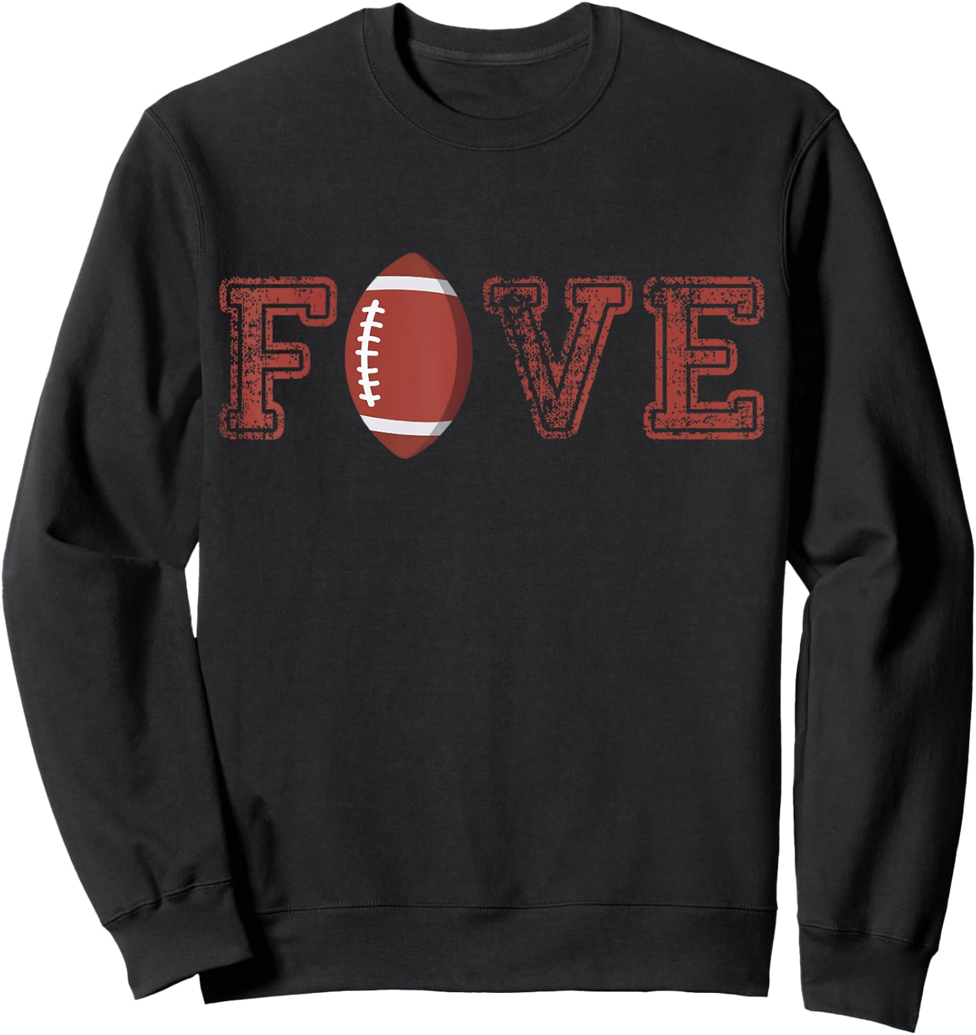 5th Birthday Boy Five Year Old Football 5 Matching Family Sweatshirt - Sweatshirt | Black