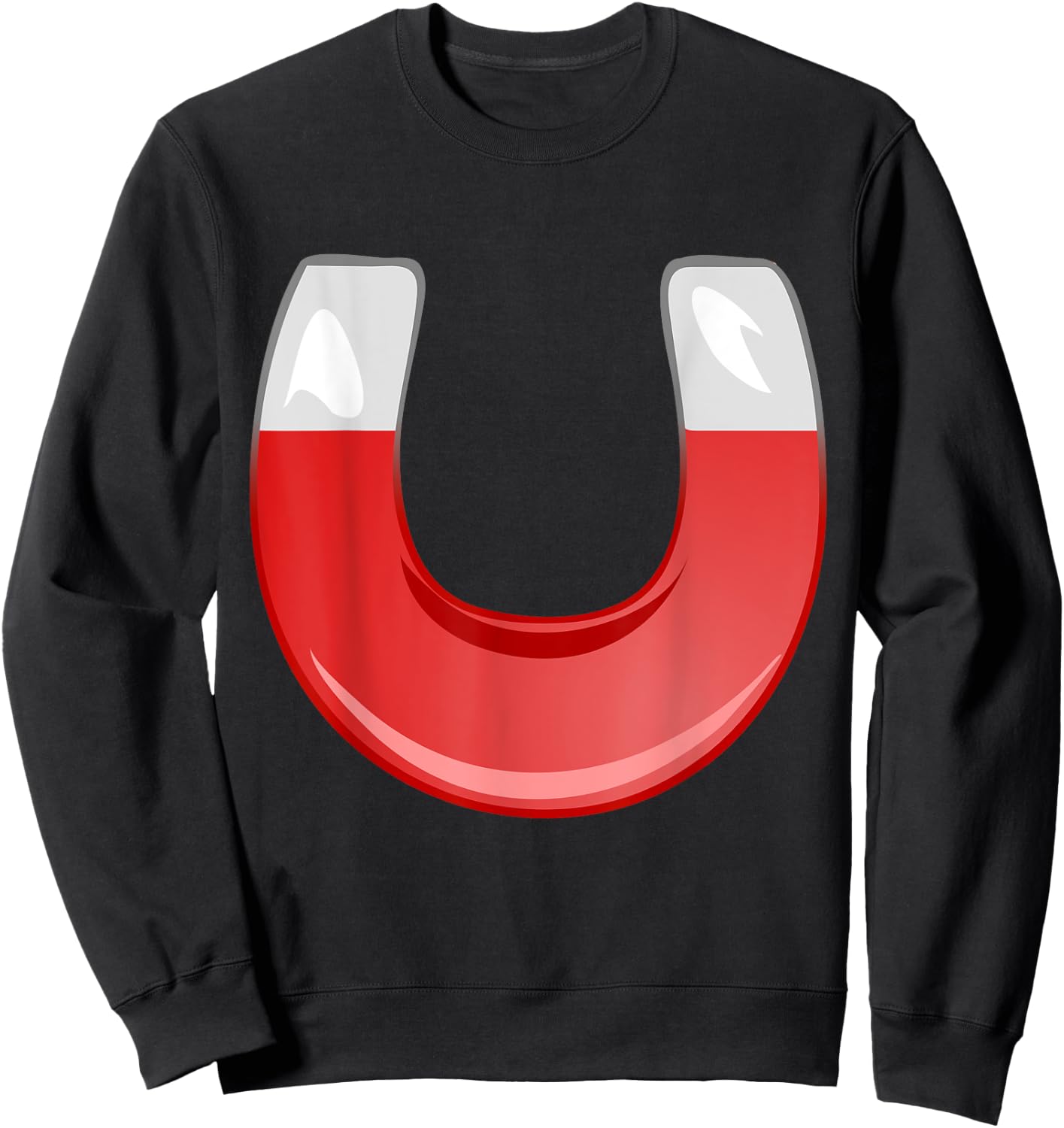 Horseshoe Magnet Metal Magnetic Magnetism Sweatshirt - Sweatshirt | Black