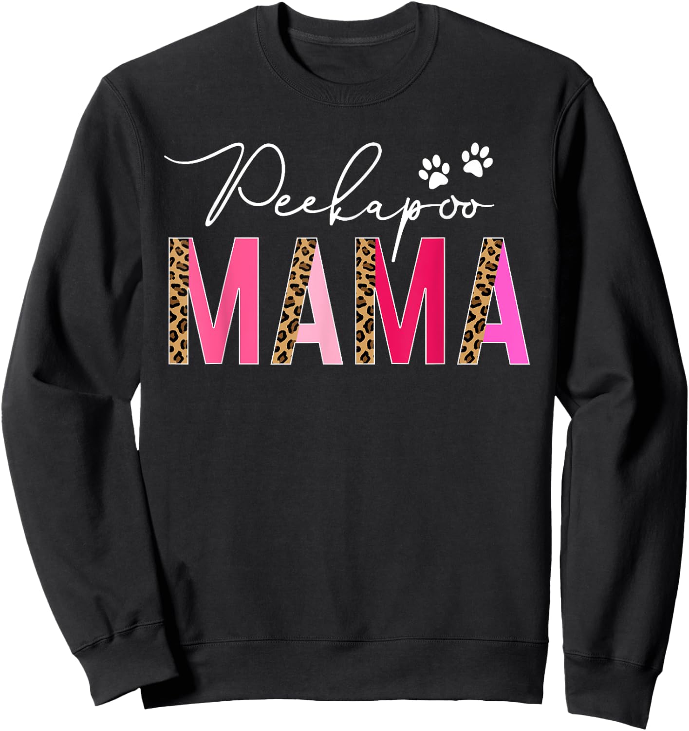 Peekapoo Mom Fur Parent Dog Owner Veterinarian Mother's Day Men Women Girls Kids Sweatshirt - Sweatshirt | Black