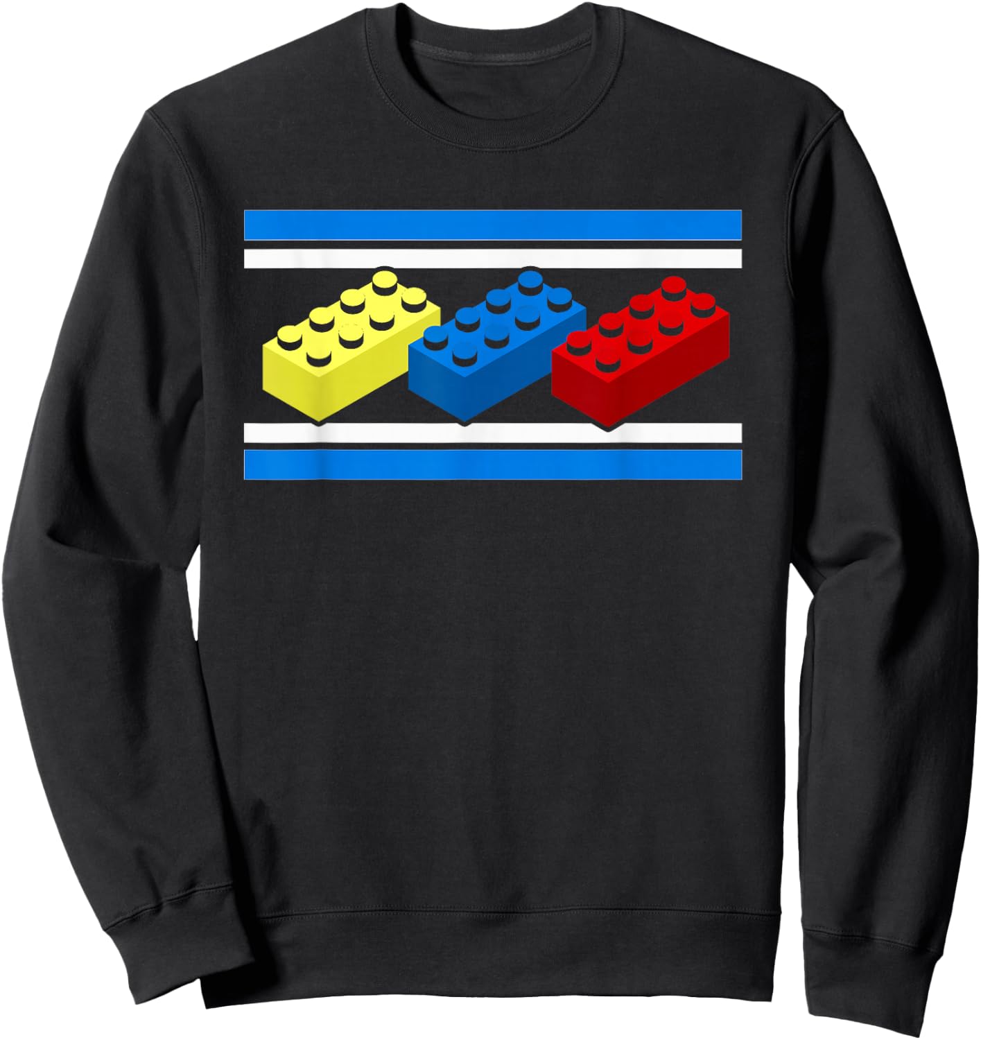 Building Bricks Blocks Master Builder Engineer Construction Sweatshirt - Sweatshirt | Black