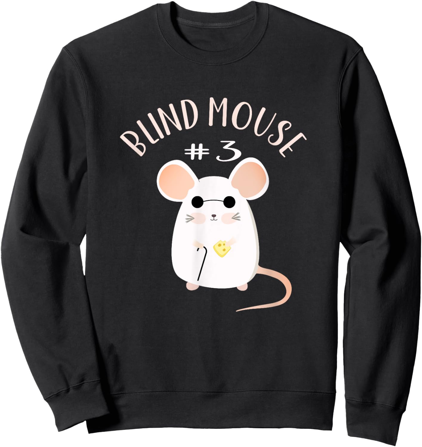 Three Blind Mice Matching Halloween Group Costume Mouse #3 Sweatshirt - Sweatshirt | Black