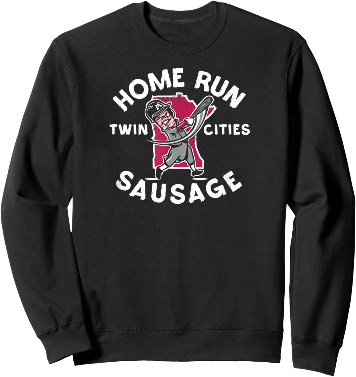BreakingT Home Run Sausage (Navy) - Minnesota Baseball Sweatshirt - Sweatshirt | Black