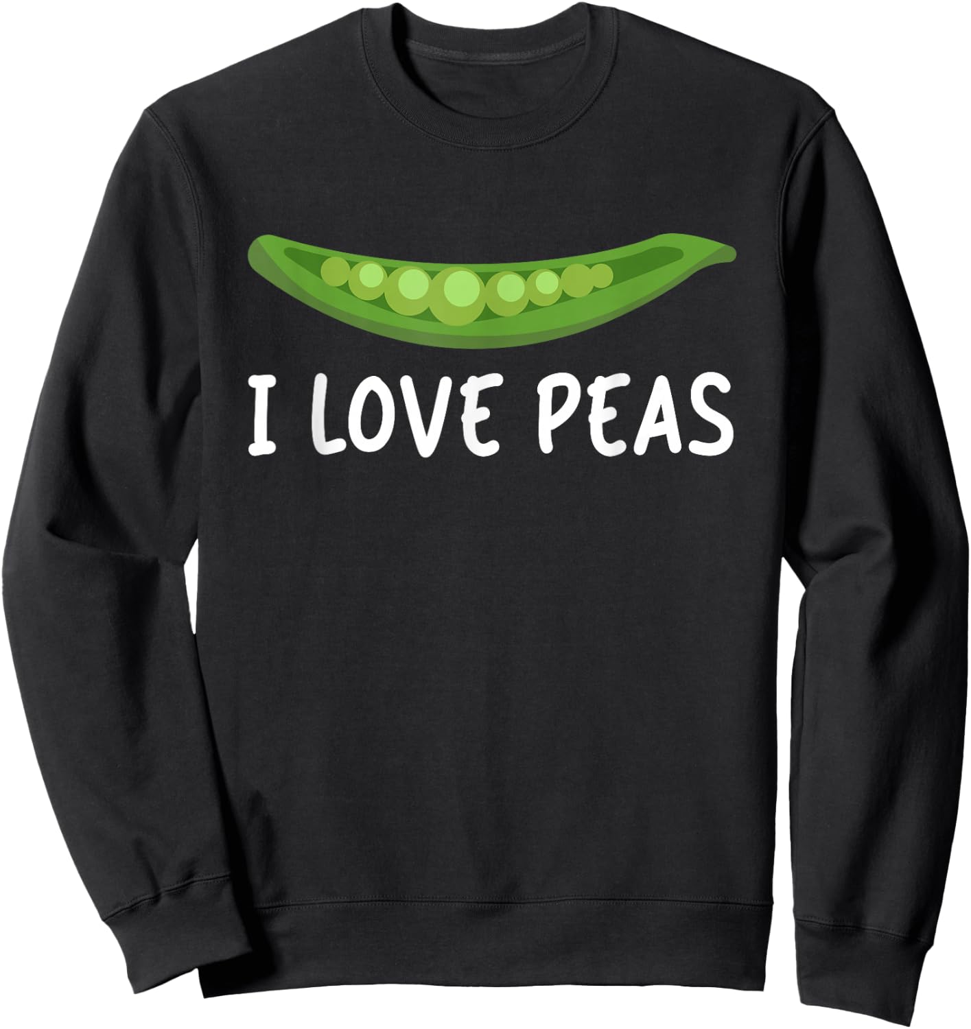 I Love Peas Sweatshirt - Sweatshirt | Black