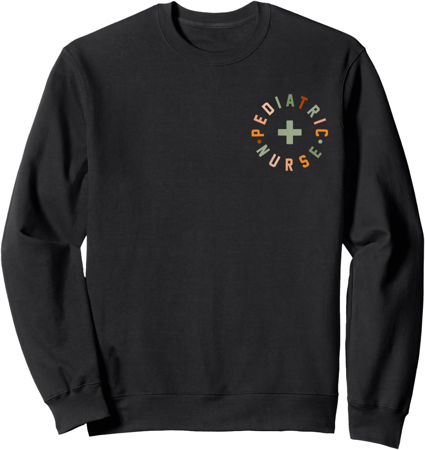 Pediatric Nurse Vintage PEDS Nurse ER Nursing Pocket Logo Sweatshirt - Sweatshirt | Black