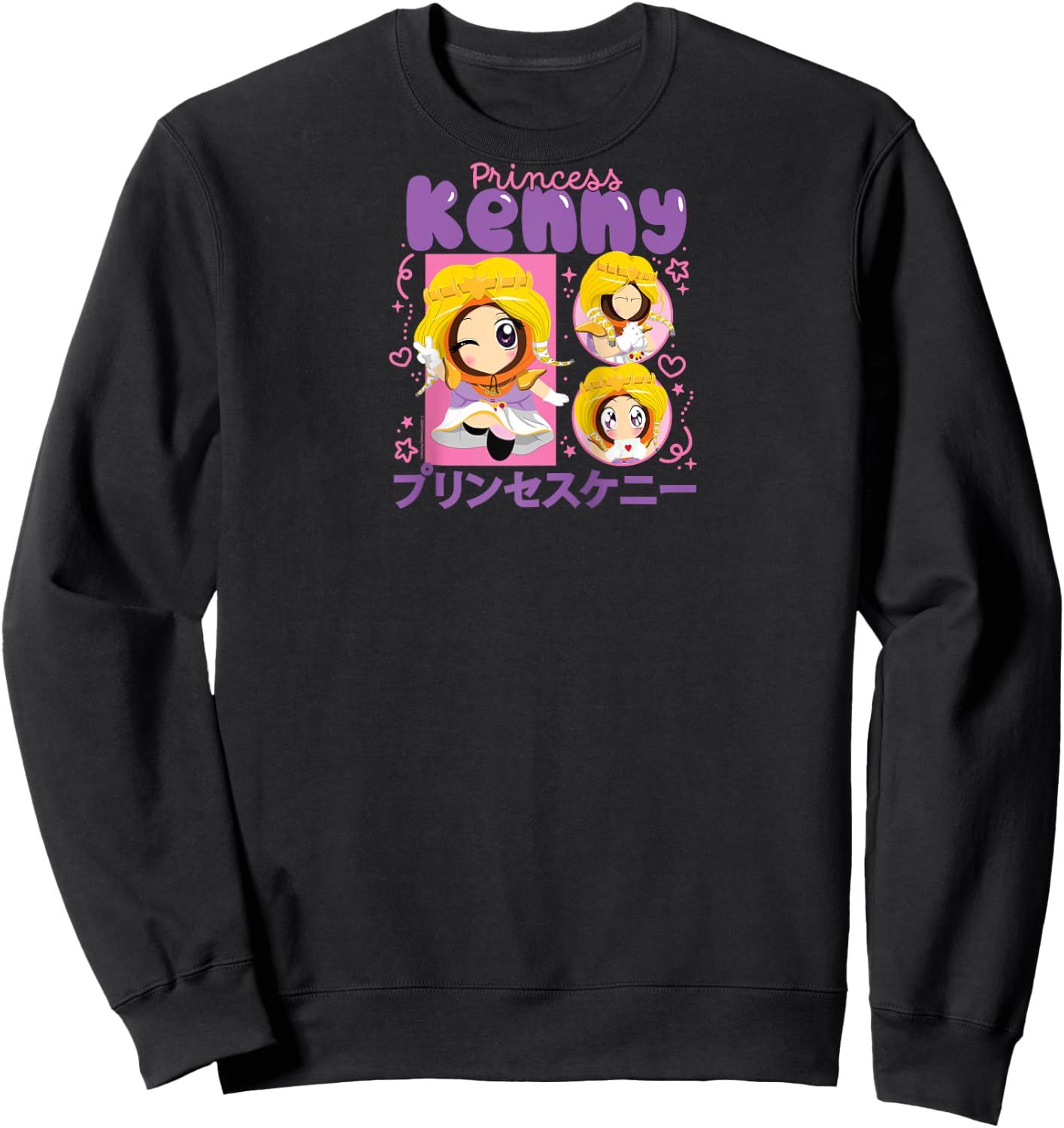 South Park - Kawaii Princess Kenny Raglan Baseball Sweatshirt - Sweatshirt | Black