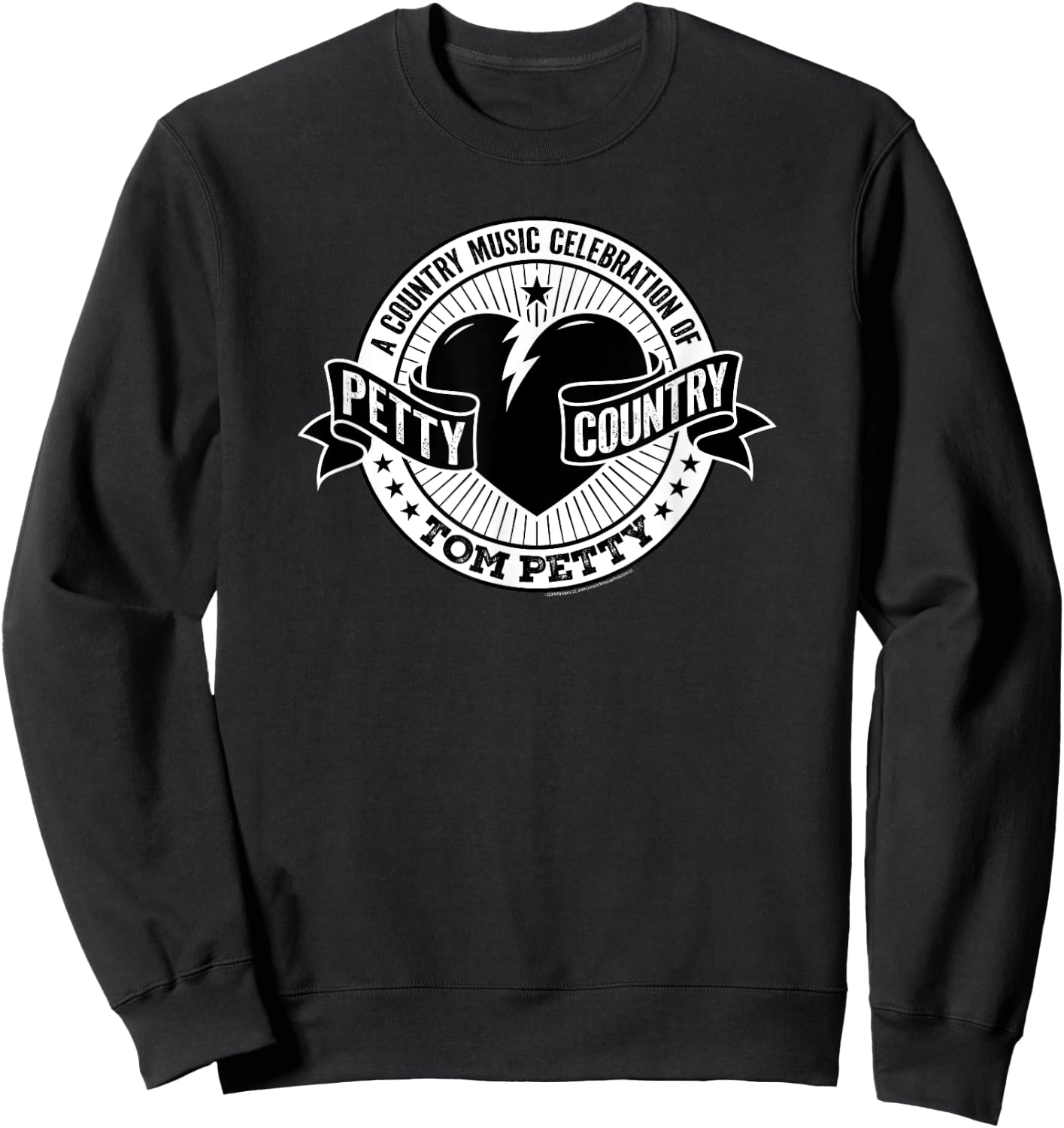Tom Petty Country Black and White Logo Sweatshirt - Sweatshirt | Black
